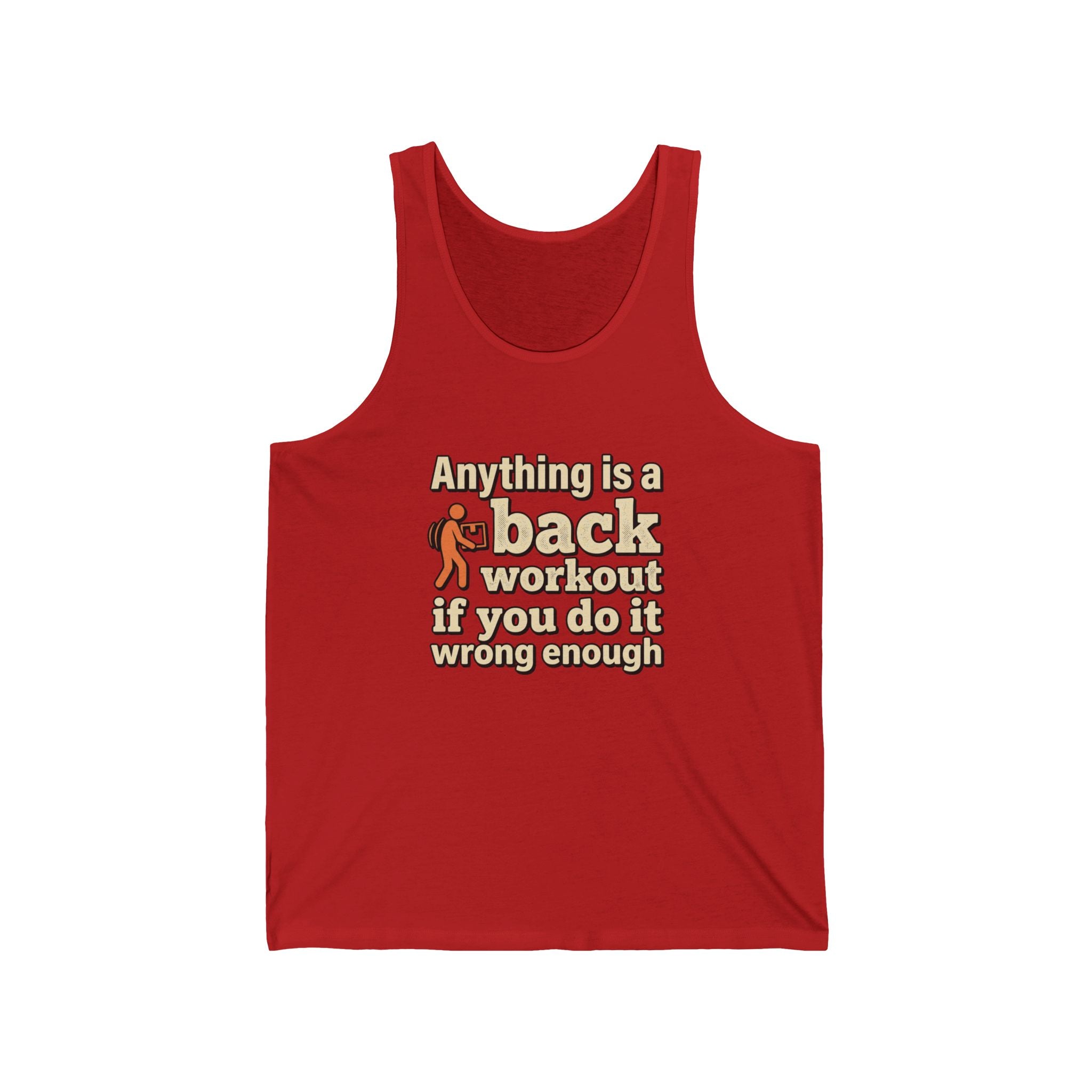 Anything is a Back Workout Unisex Jersey Tank