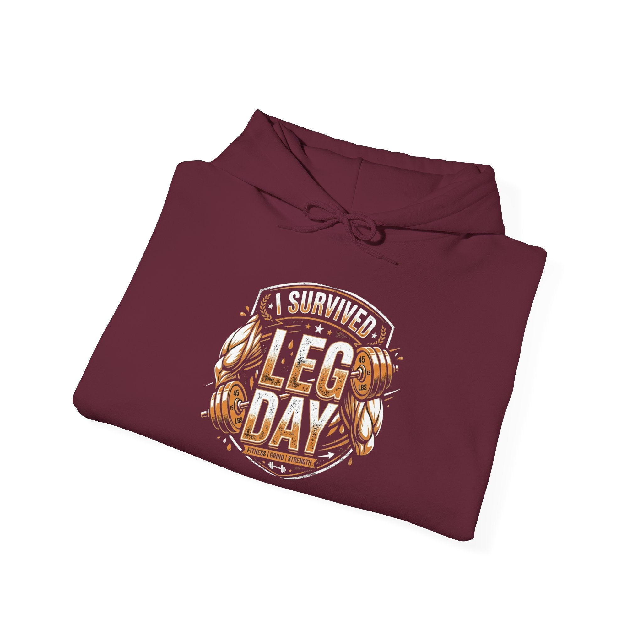 I Survived Leg Day Unisex Heavy Blend™ Hooded Sweatshirt