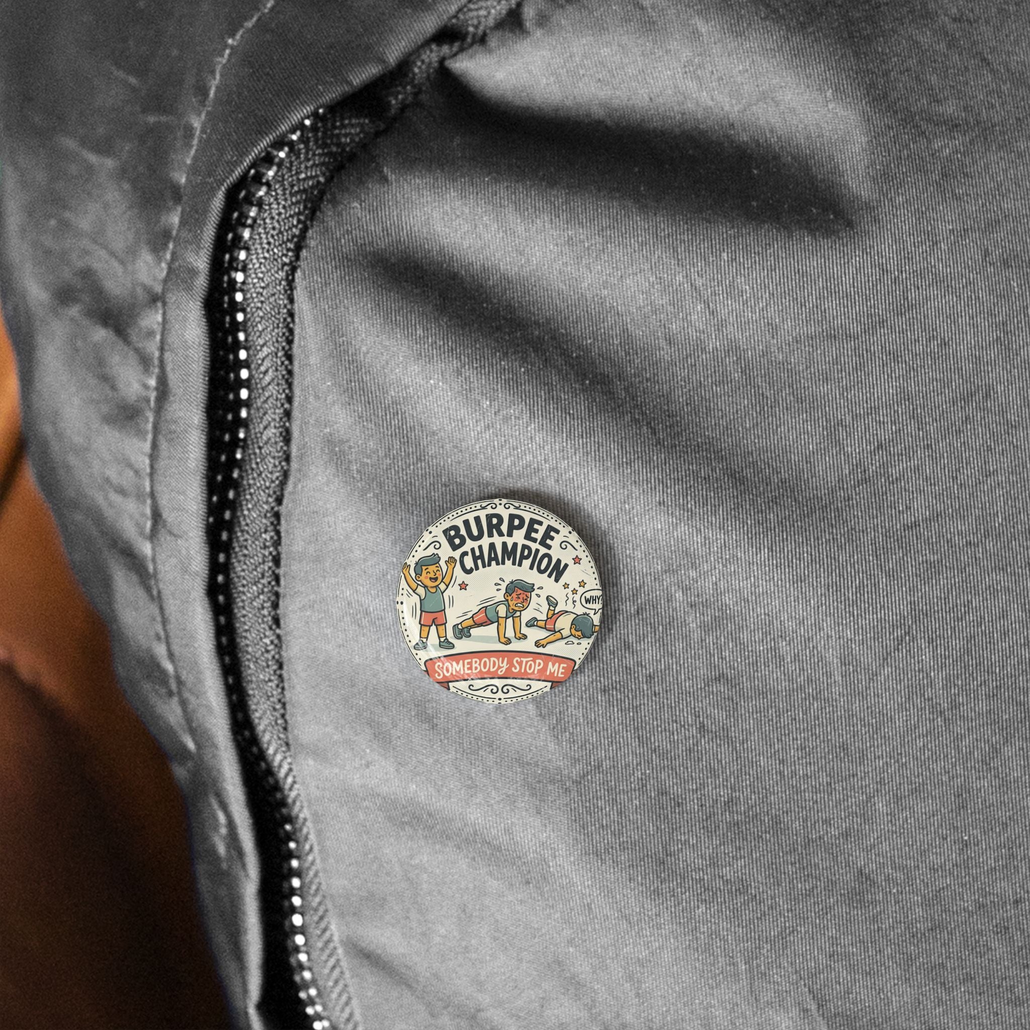 Burpee Champion Round Pins