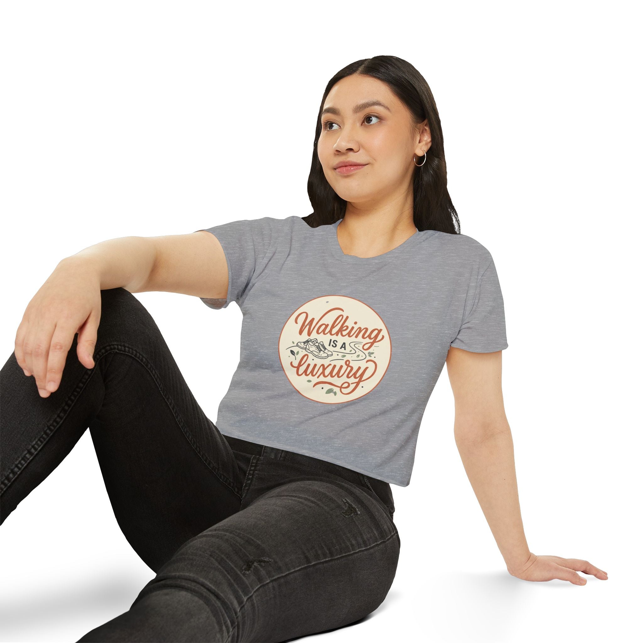 Walking is a Luxury Women's Festival Crop Top