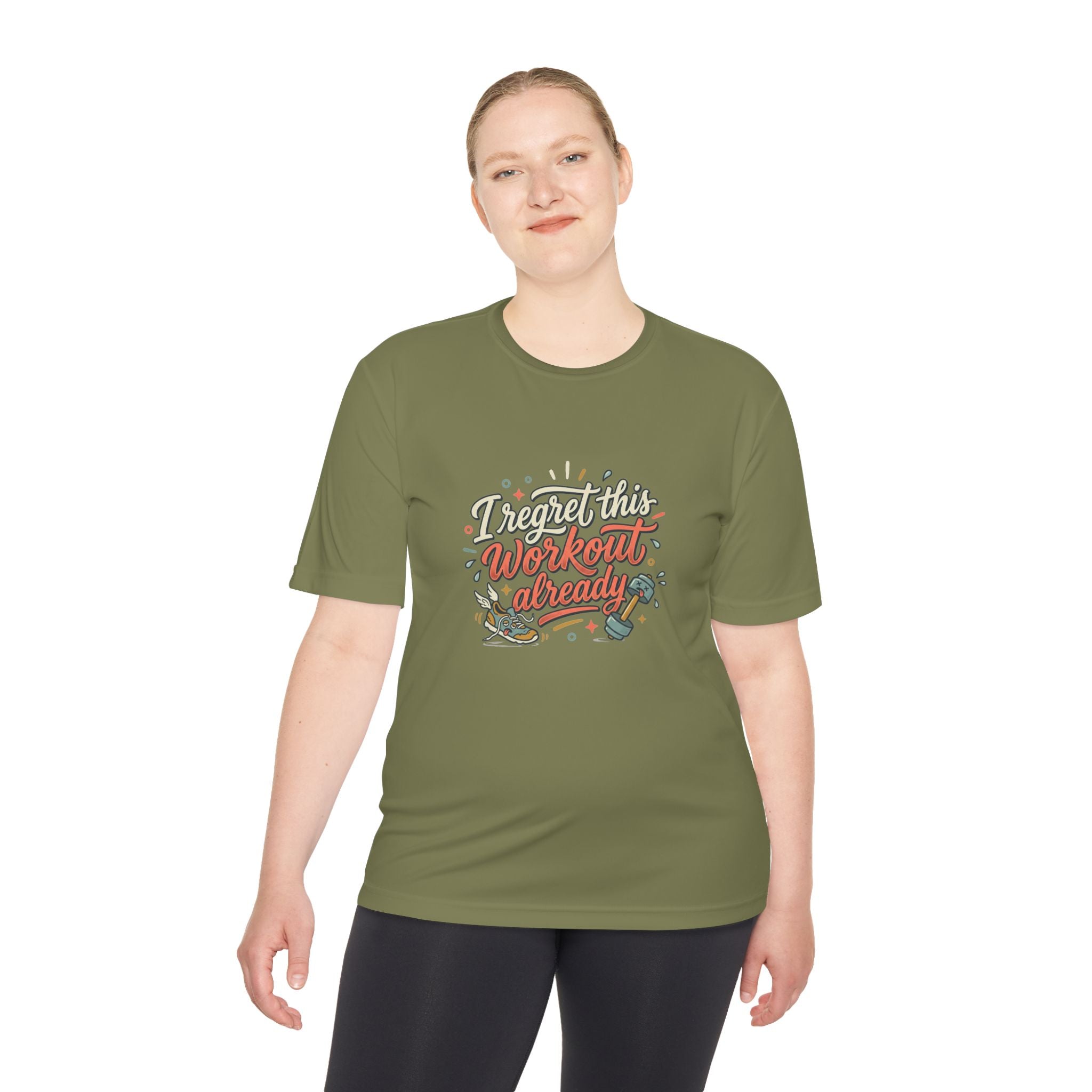 I Regret This Workout Already Unisex Moisture Wicking Tee