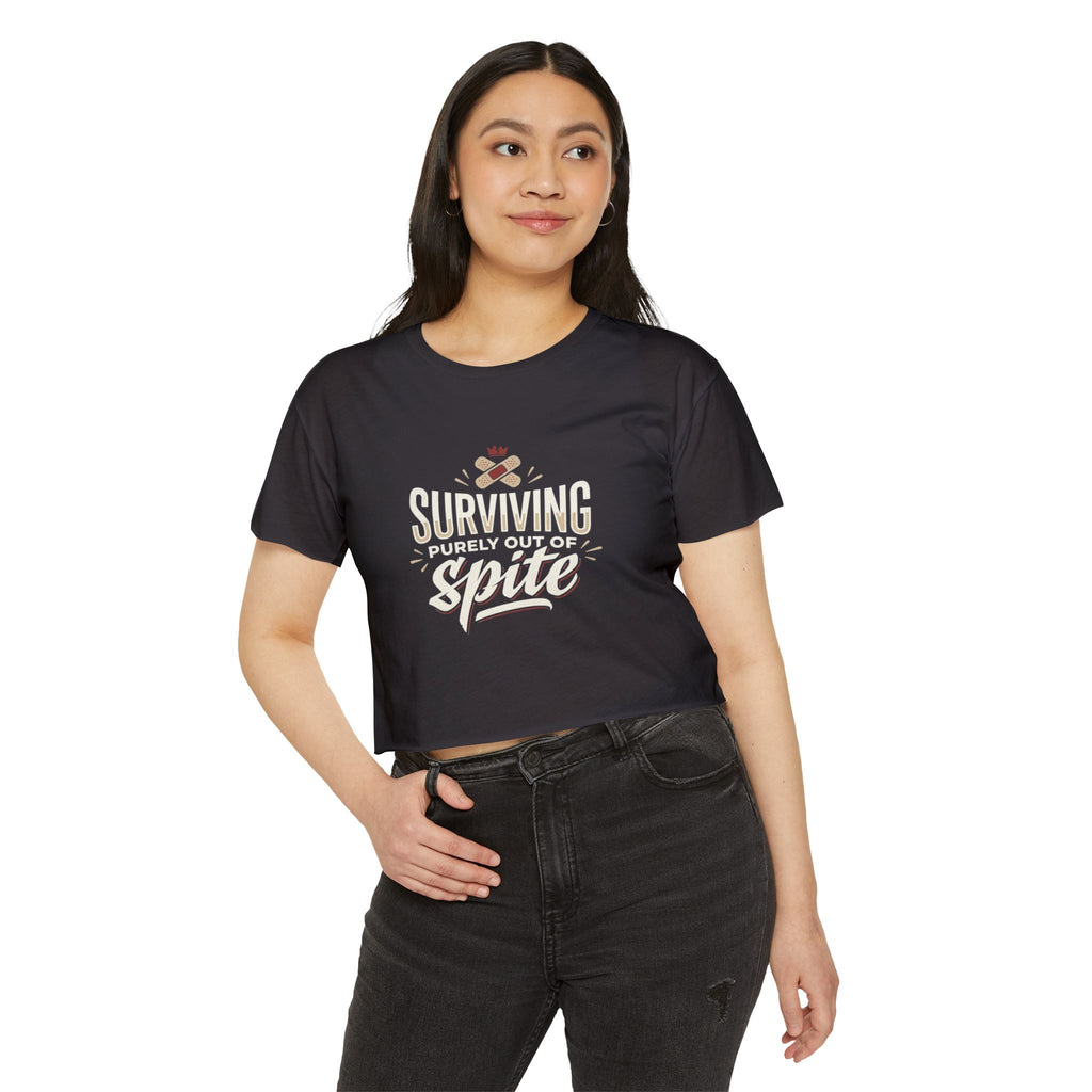 Surviving Purely Out of Spite Women's Festival Crop Top