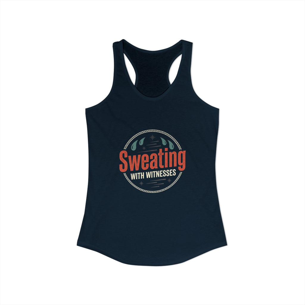 Sweating with Witnesses Women's Ideal Racerback Tank
