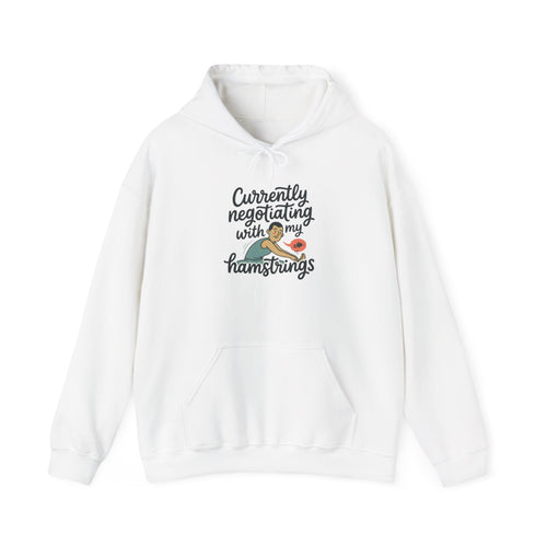Currently Negotiating with my Hamstrings Unisex Heavy Blend™ Hooded Sweatshirt