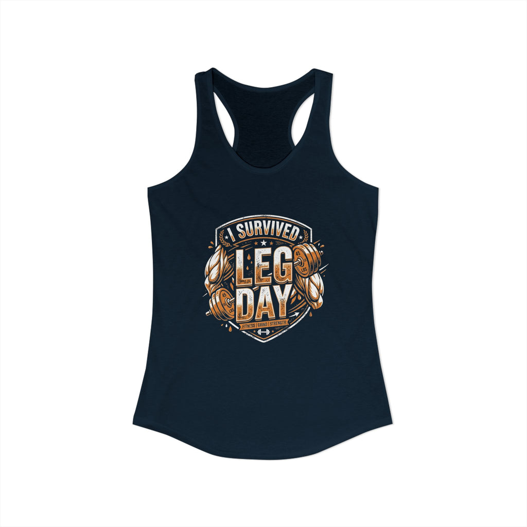 I Survived Leg Day Women's Ideal Racerback Tank