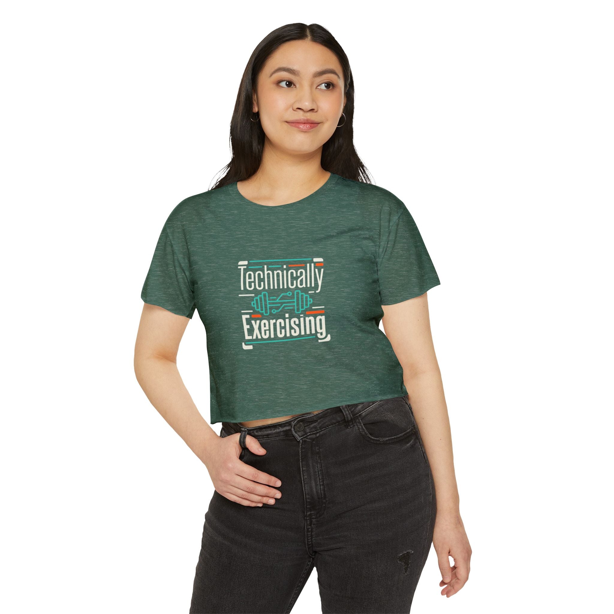 Technically Exercising Women's Festival Crop Top