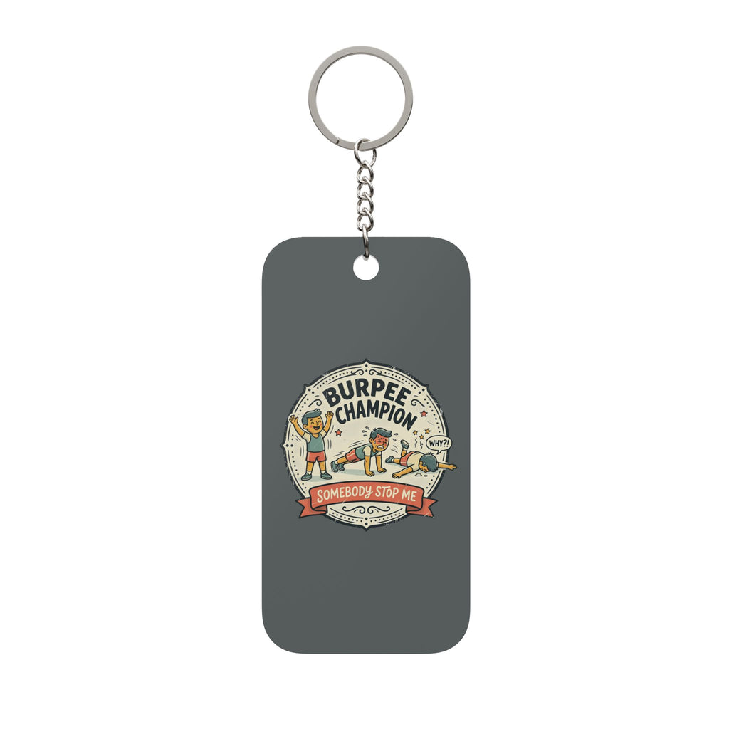Burpee Champion Double-Sided Keychain Charm