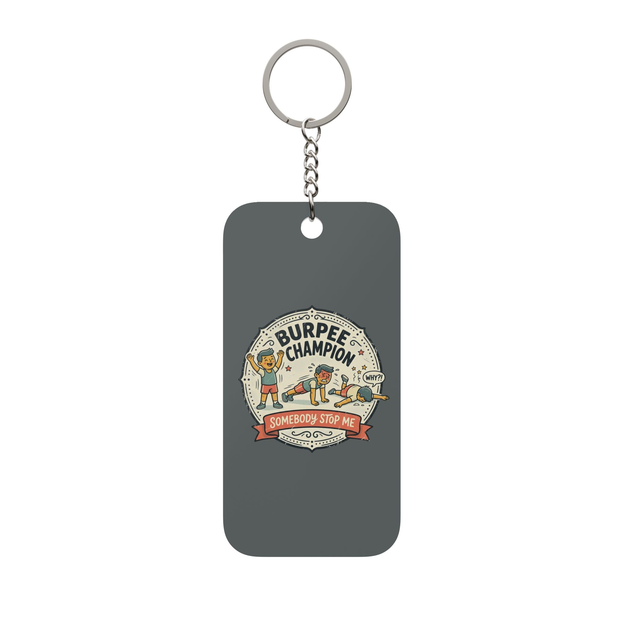 Burpee Champion Double-Sided Keychain Charm