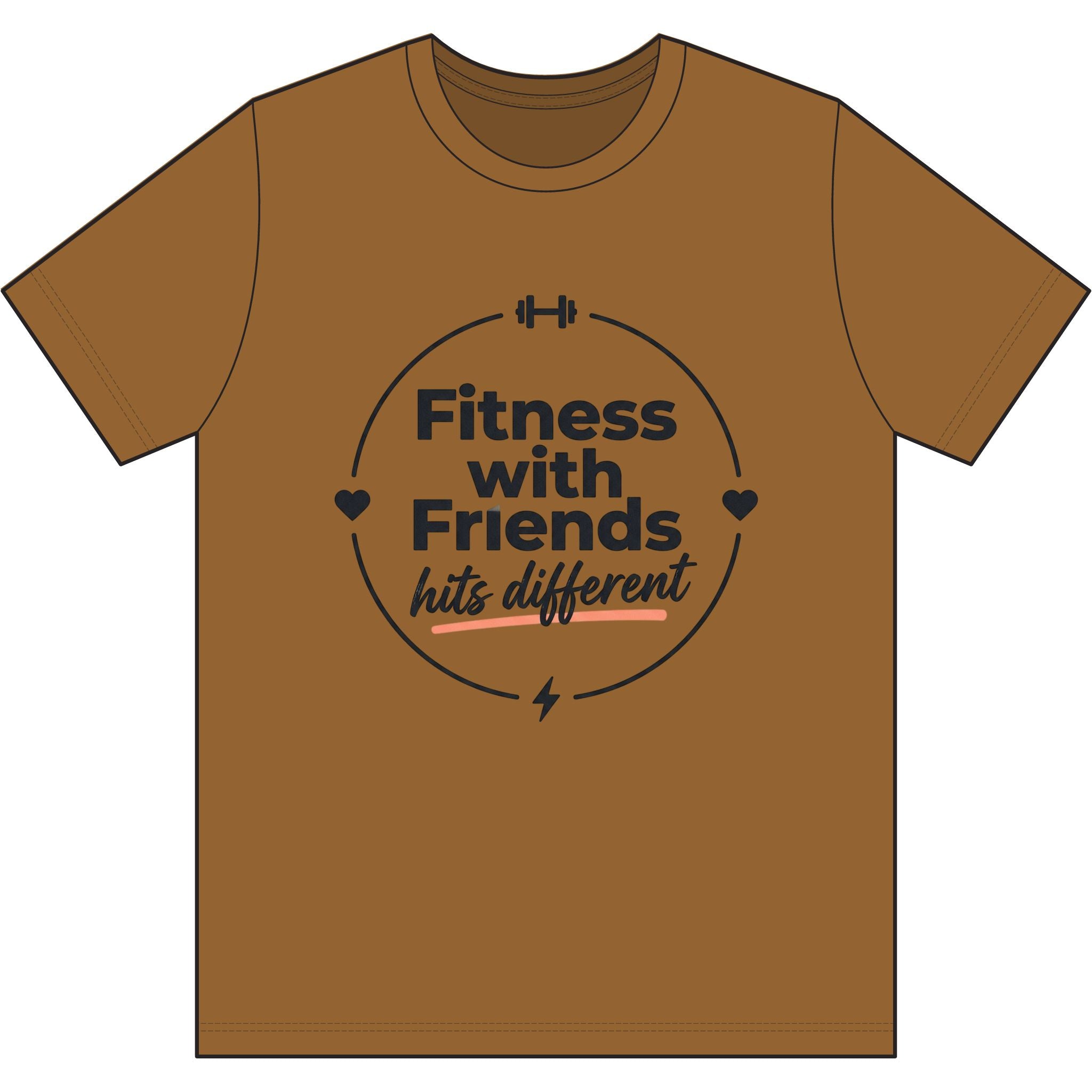 Fitness with Friends Hits Different Dri-Power 100% Polyester T-Shirt