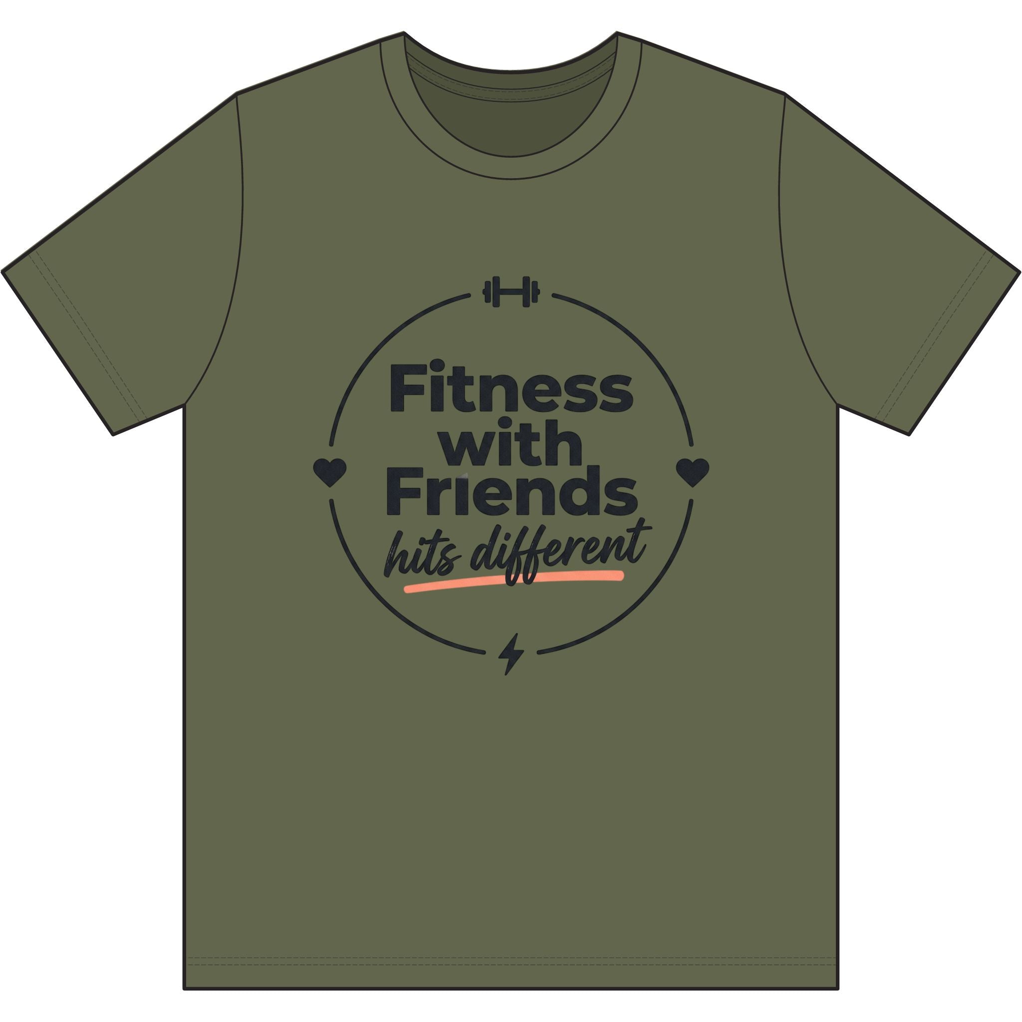 Fitness with Friends Hits Different Dri-Power 100% Polyester T-Shirt