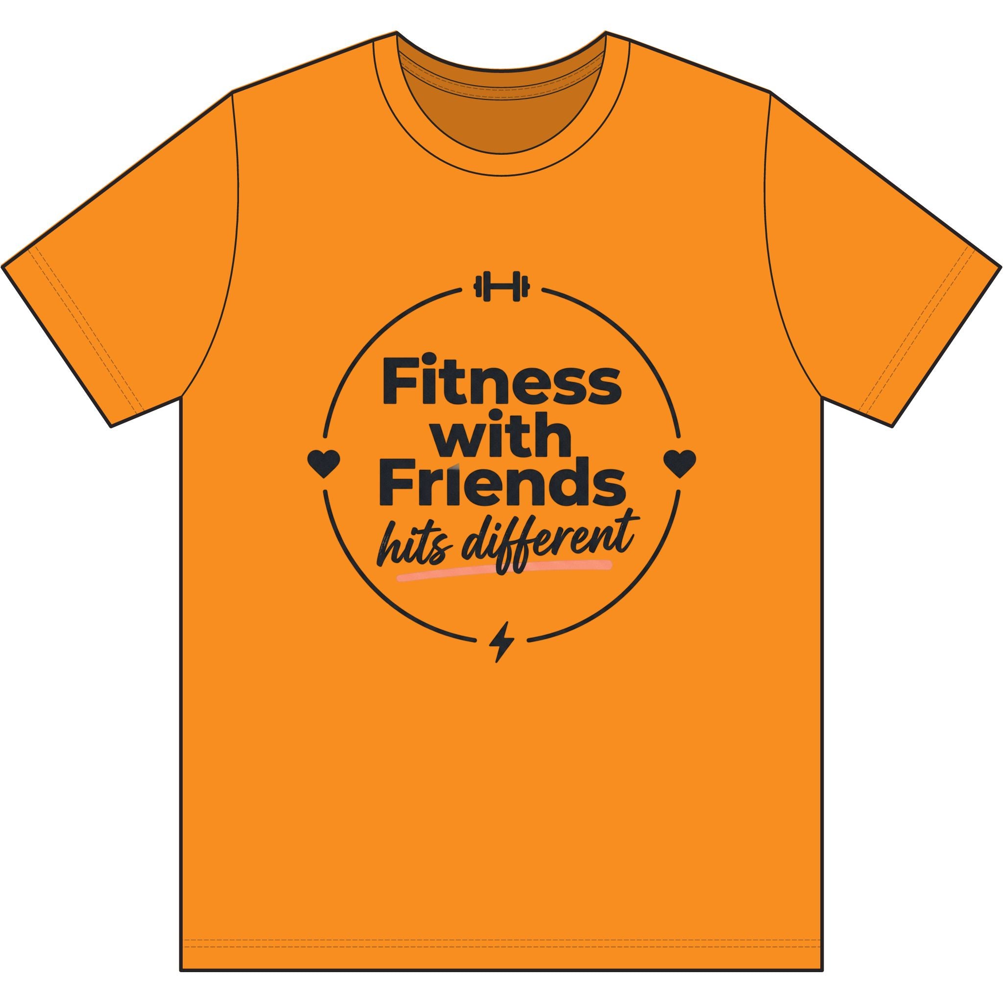Fitness with Friends Hits Different Dri-Power 100% Polyester T-Shirt
