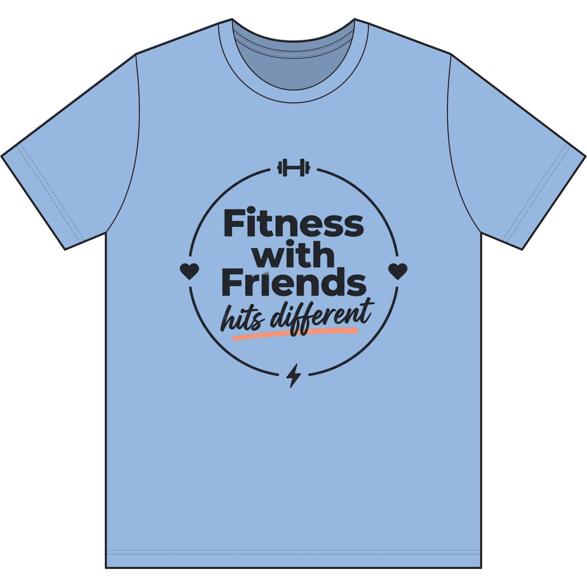 Fitness with Friends Hits Different Dri-Power 100% Polyester T-Shirt