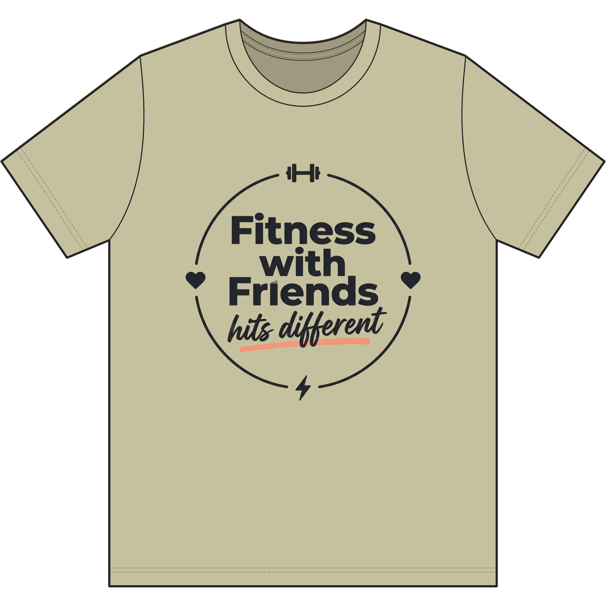 Fitness with Friends Hits Different Dri-Power 100% Polyester T-Shirt