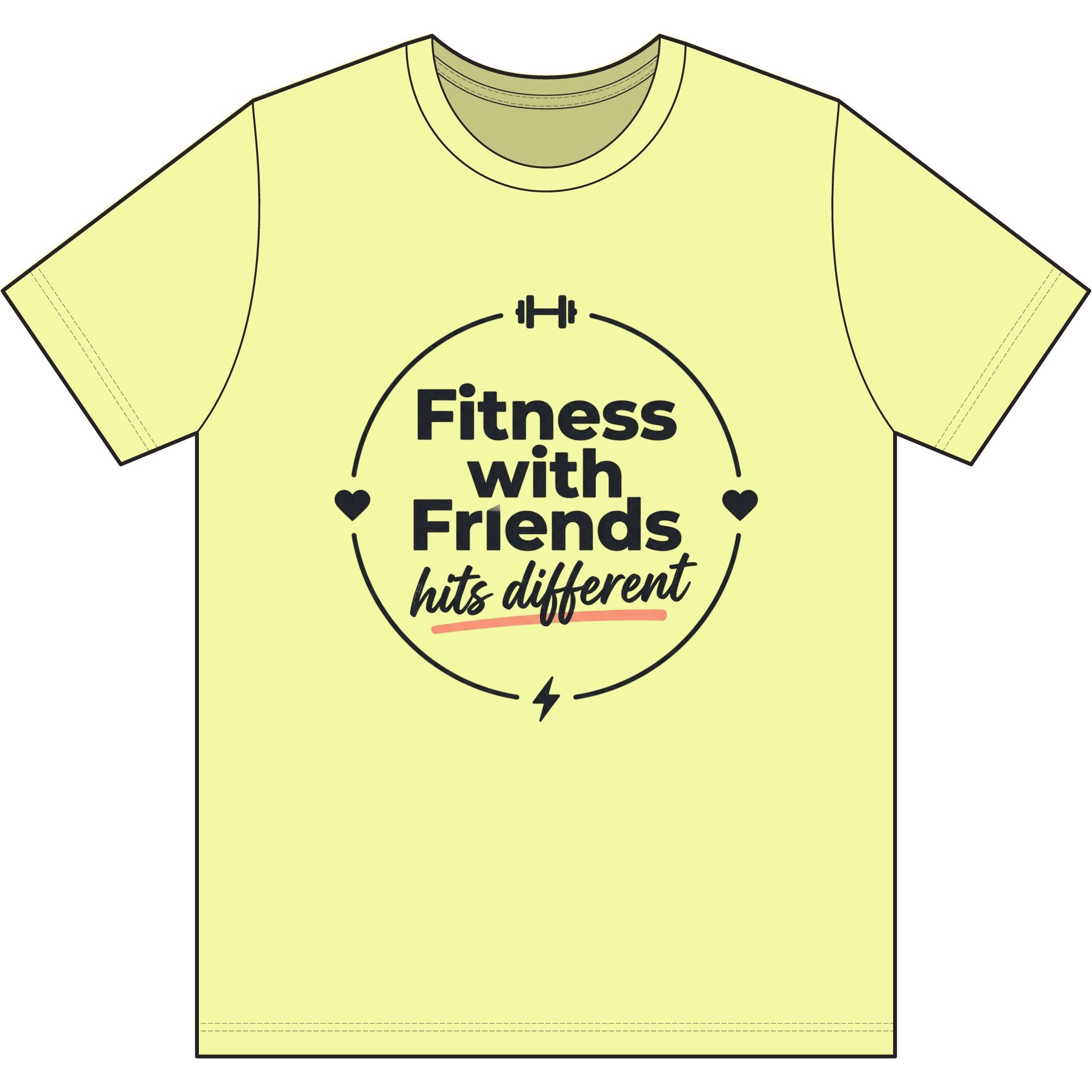 Fitness with Friends Hits Different Dri-Power 100% Polyester T-Shirt