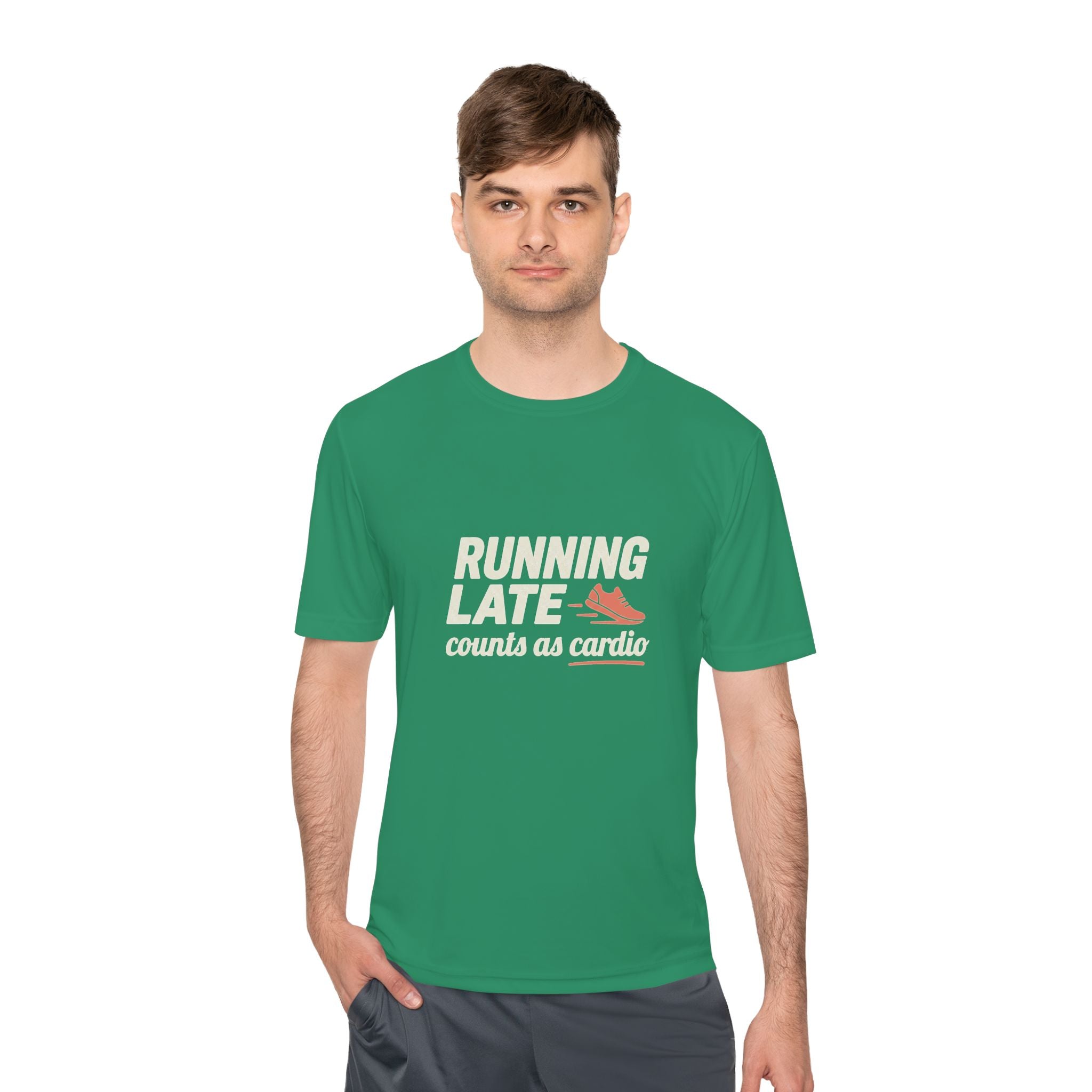 Running Late Counts as Cardio Unisex Moisture Wicking Tee