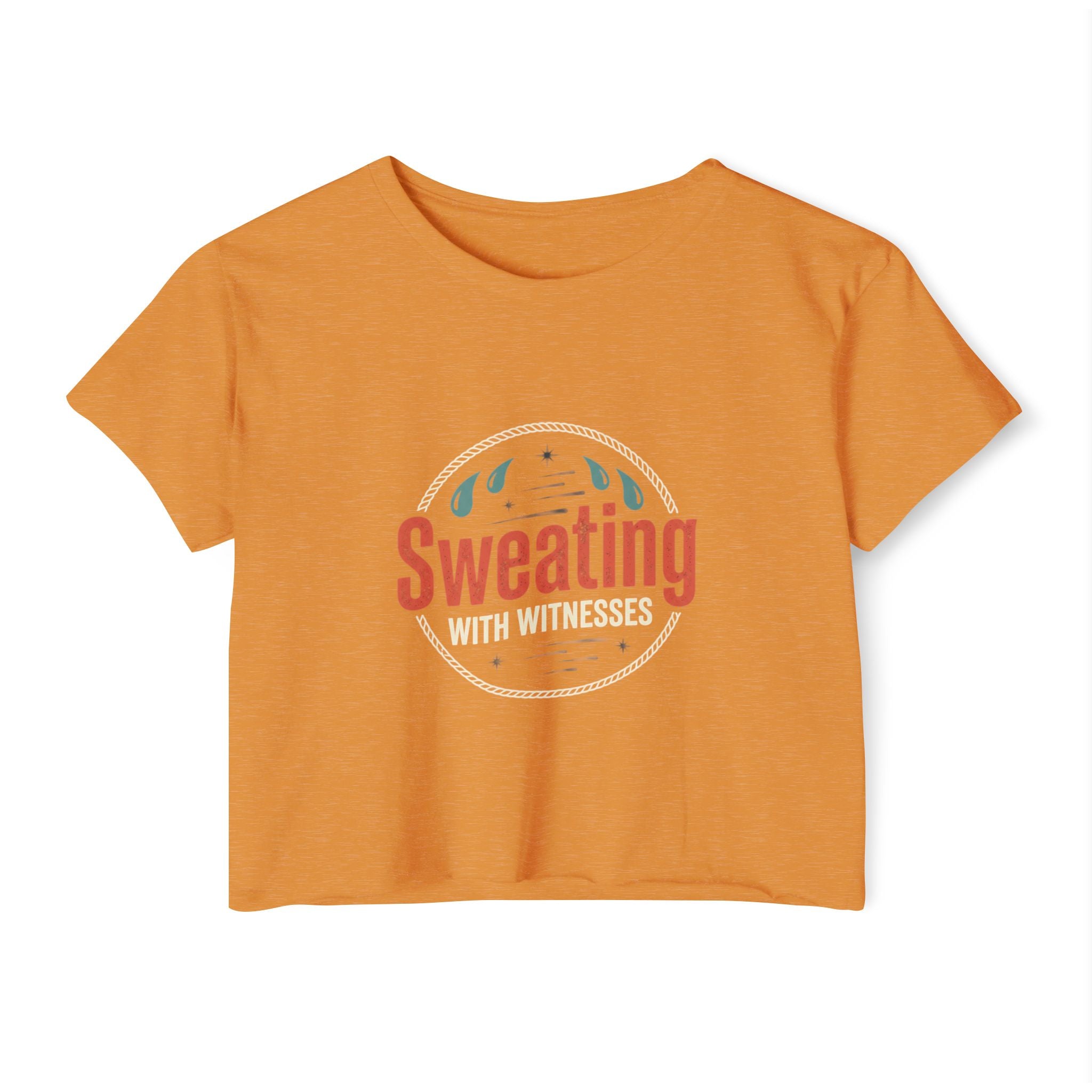 Sweating with Witnesses Women's Festival Crop Top