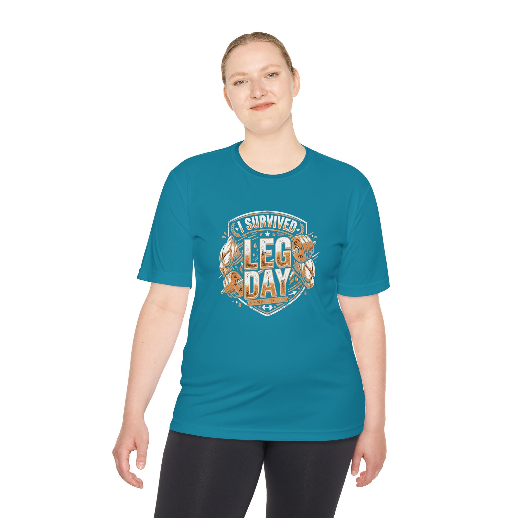 I Survived Leg Day Unisex Moisture Wicking Tee