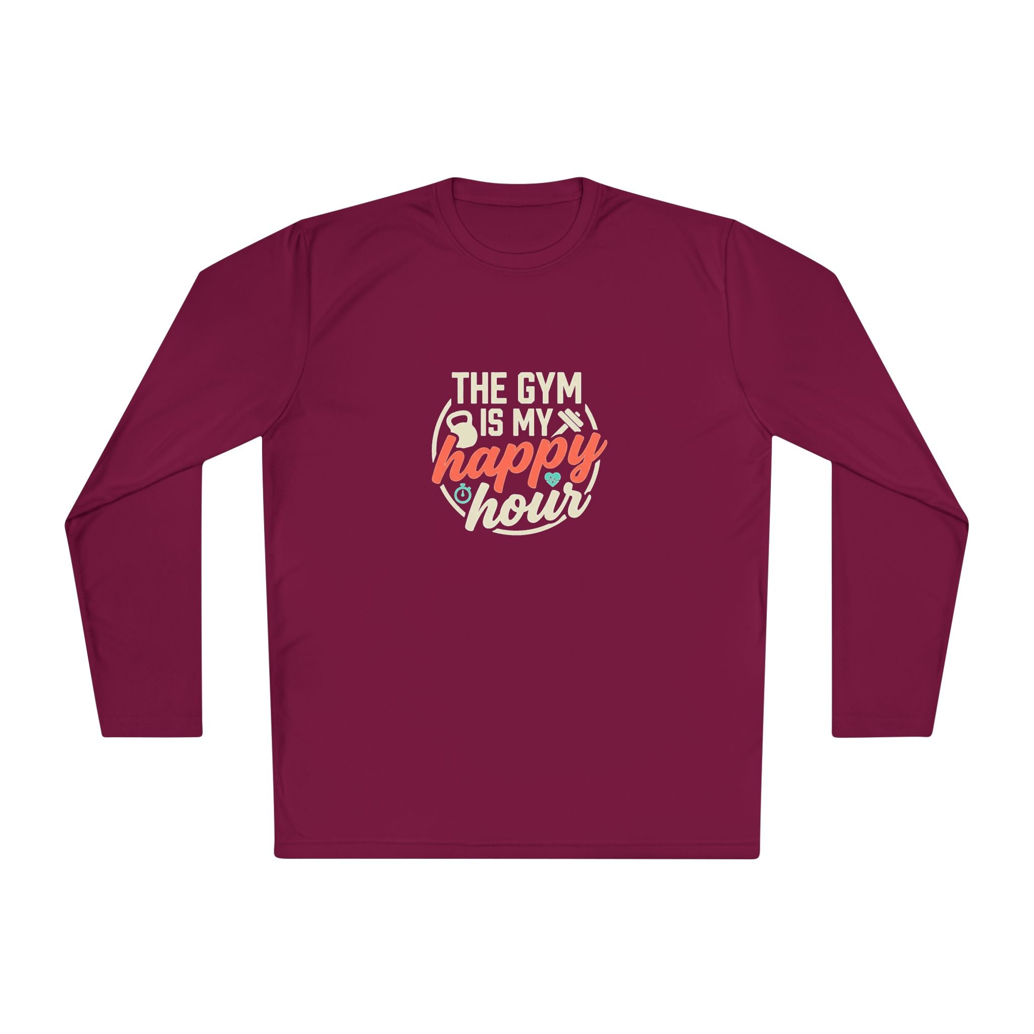 The Gym is My Happy Hour Unisex Lightweight Long Sleeve Tee