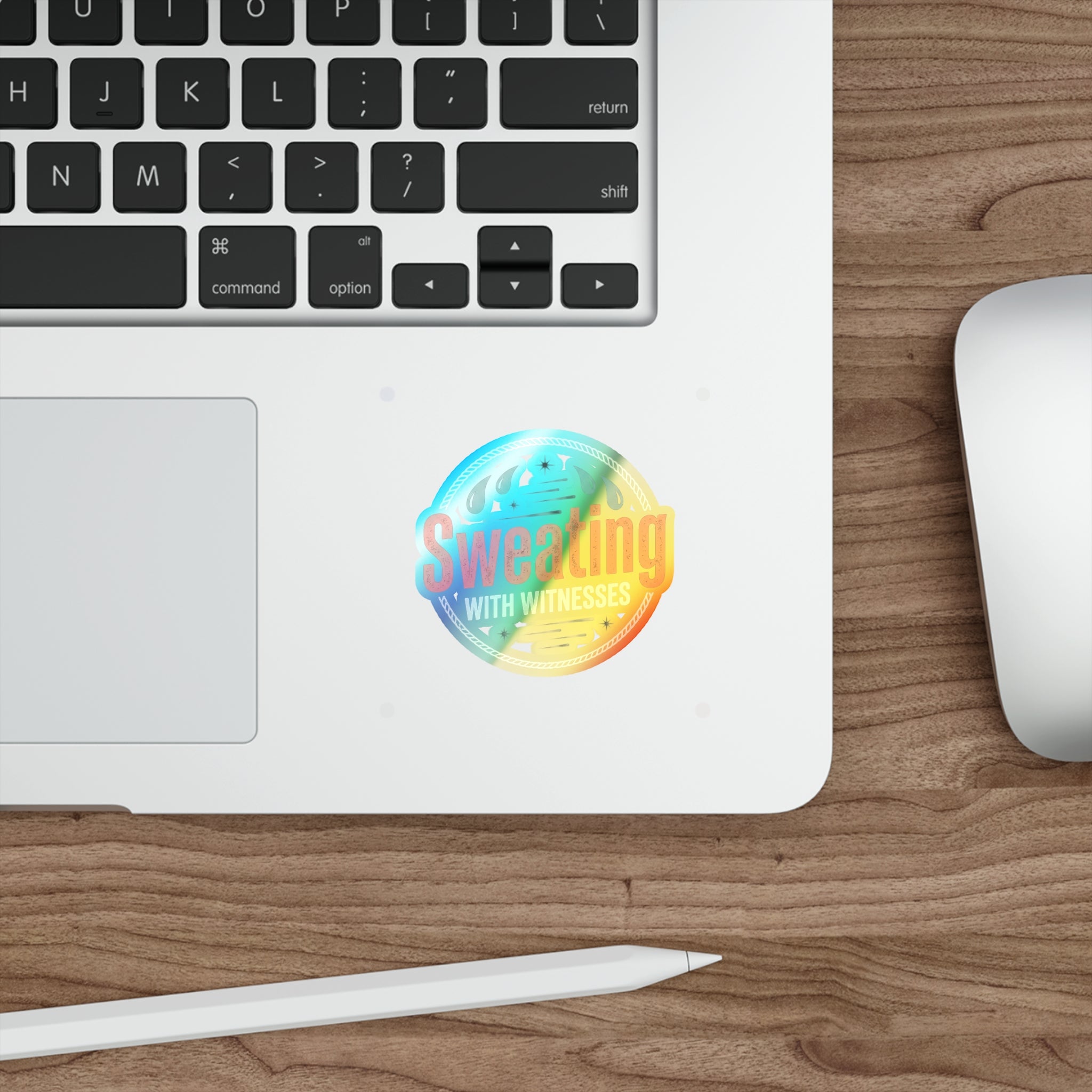 Sweating with Witnesses Holographic Die-cut Stickers