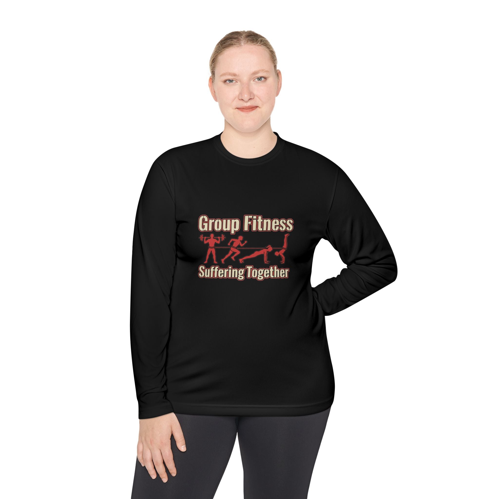 Group Fitness Suffering Together Unisex Lightweight Long Sleeve Tee