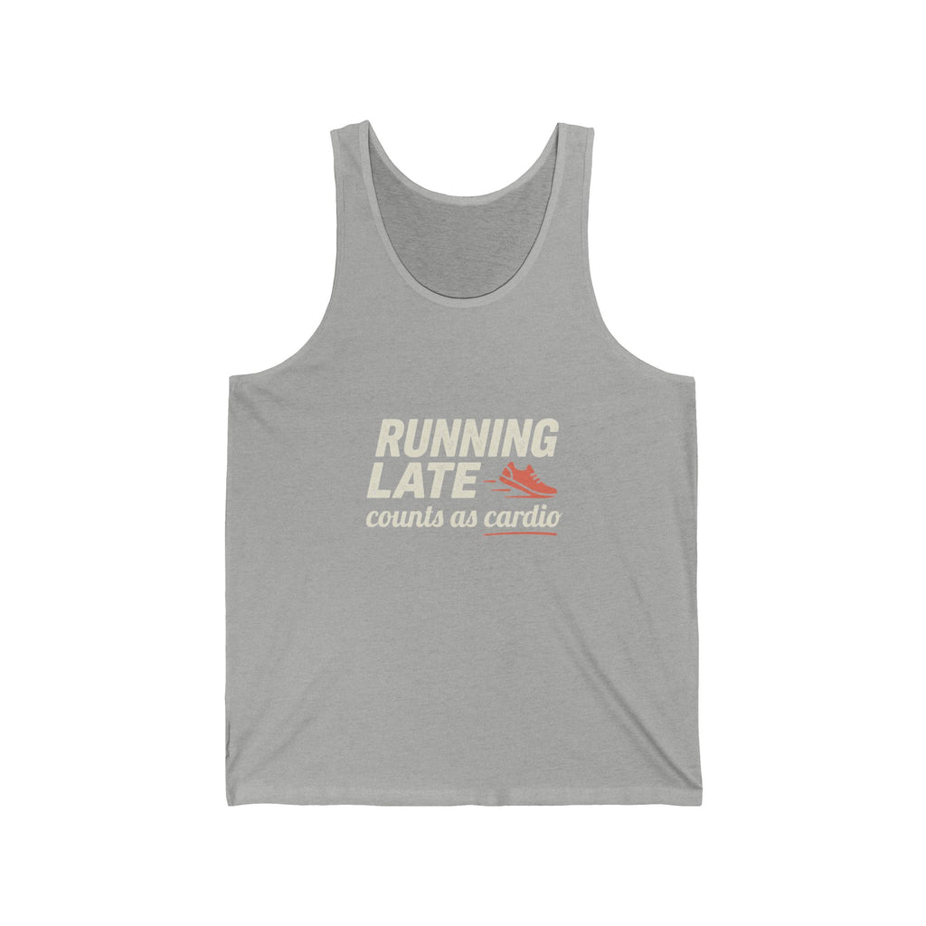 Running Late Counts as Cardio Unisex Jersey Tank