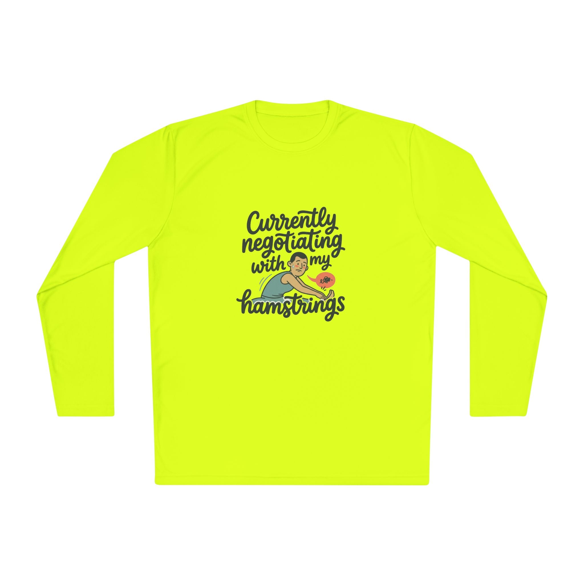 Currently Negotiating with my Hamstrings Unisex Lightweight Long Sleeve Tee