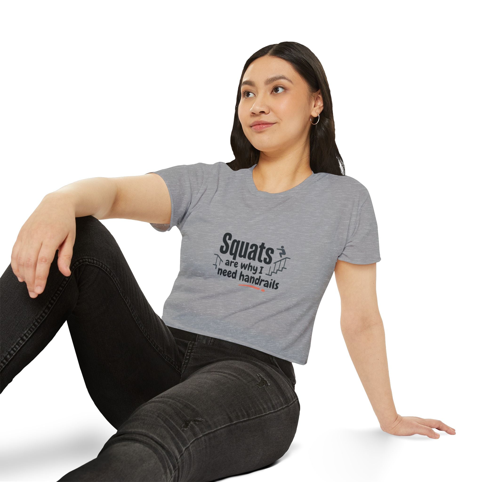 Squats are Why I Need Handrails Women's Festival Crop Top