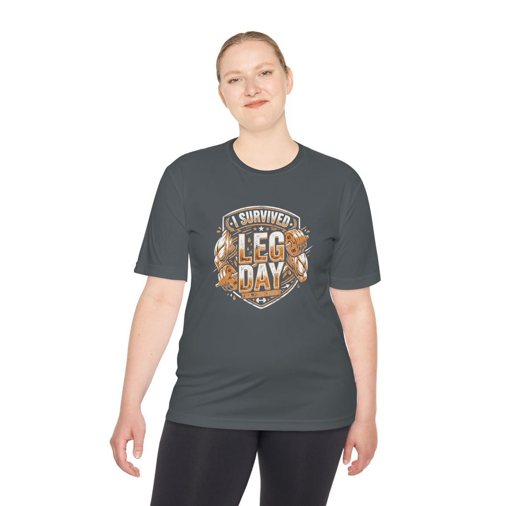 I Survived Leg Day Unisex Moisture Wicking Tee