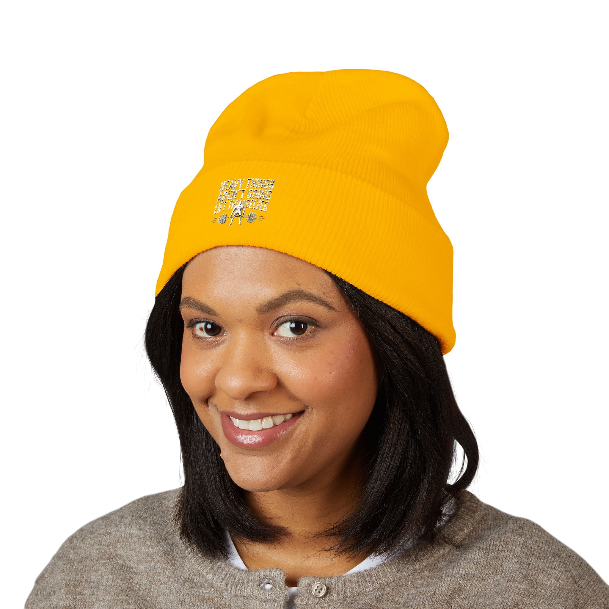 Heavy Things Aren't Going to Lift Themselves Classic Cuffed Beanie (Embroidery)