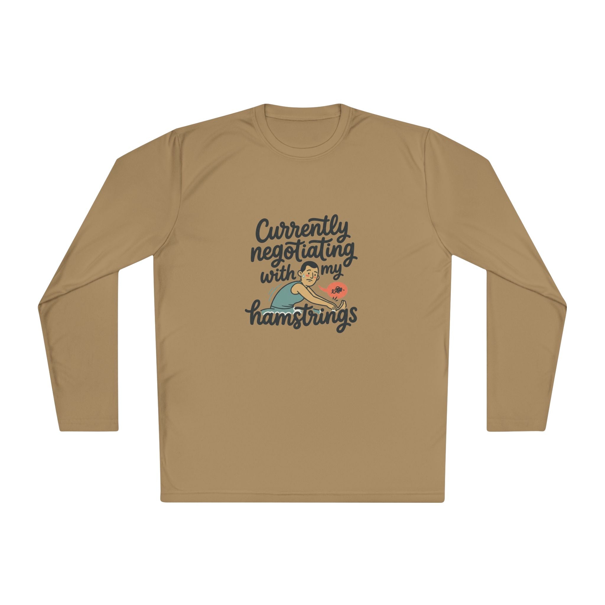 Currently Negotiating with my Hamstrings Unisex Lightweight Long Sleeve Tee