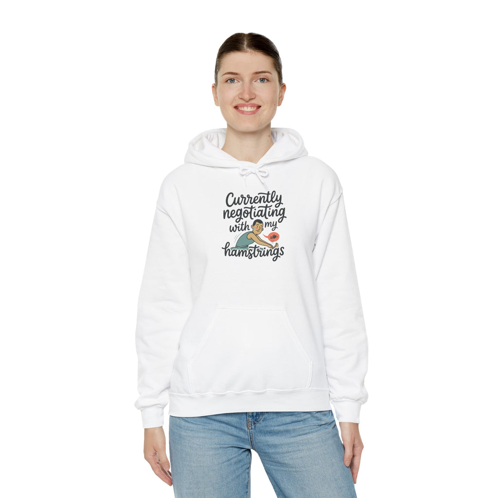 Currently Negotiating with my Hamstrings Unisex Heavy Blend™ Hooded Sweatshirt
