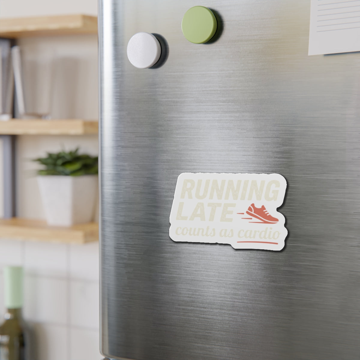 Running Late Counts as Cardio Die-Cut Magnets
