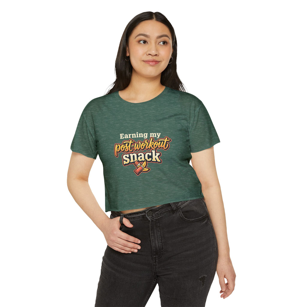 Earning My Post-Workout Snack Women's Festival Crop Top
