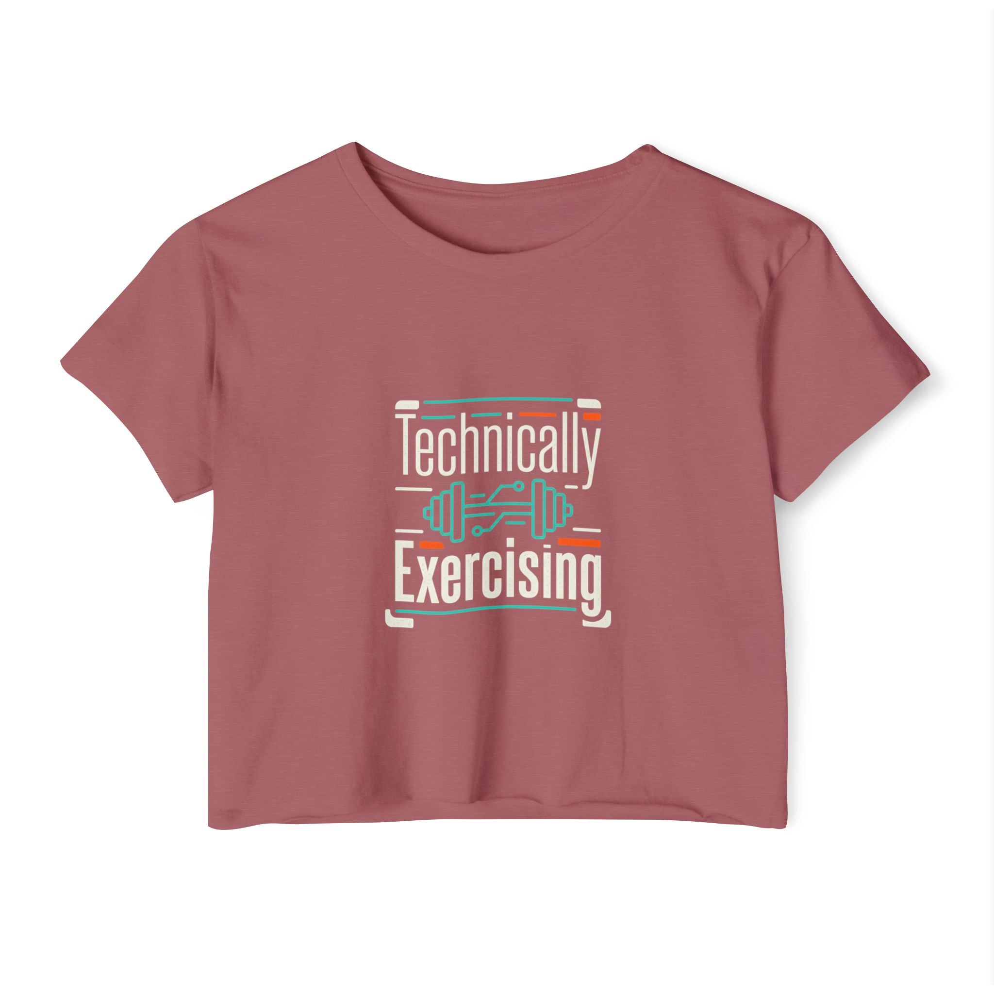 Technically Exercising Women's Festival Crop Top