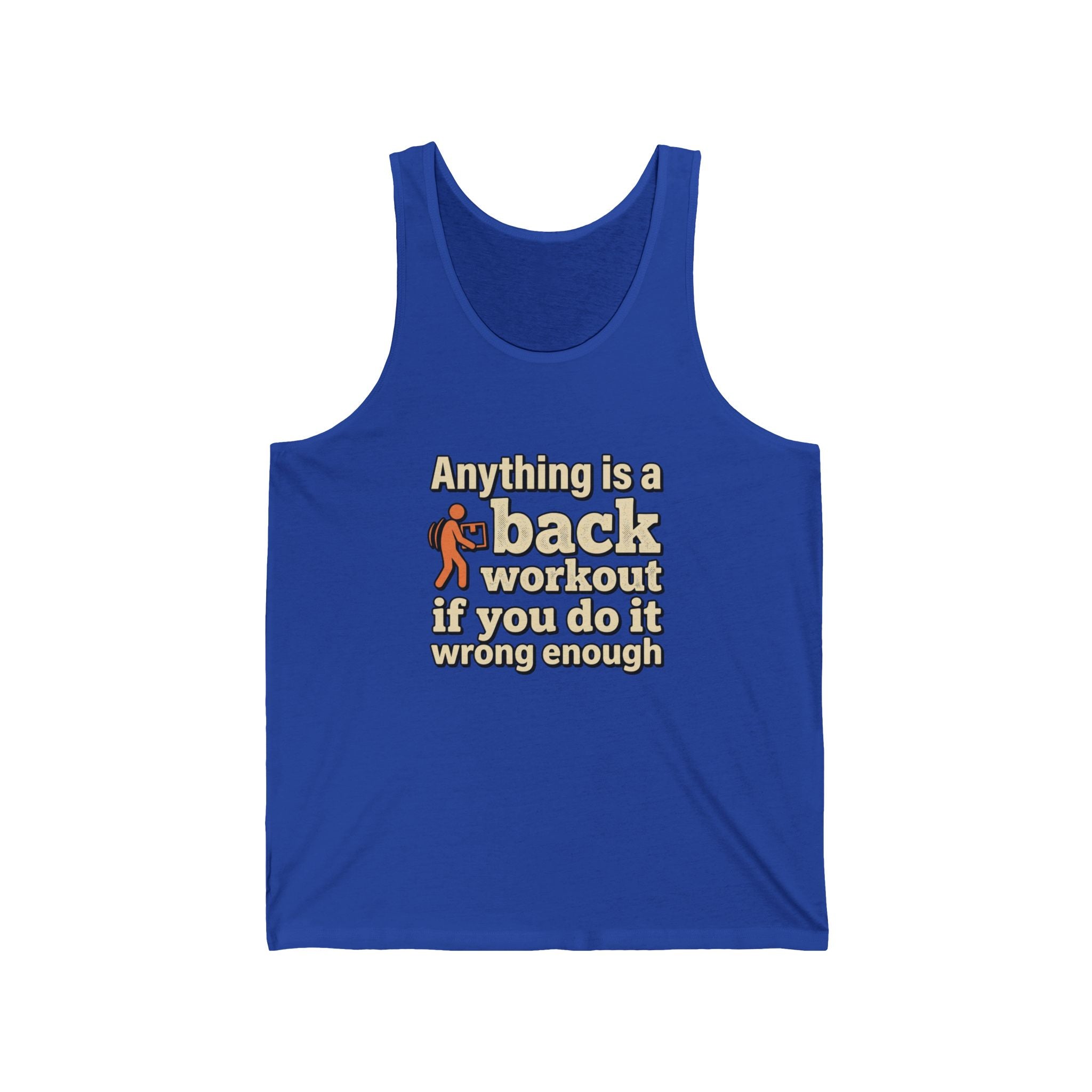 Anything is a Back Workout Unisex Jersey Tank