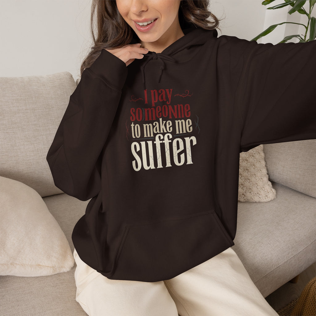I Pay Someone To Make Me Suffer Unisex Heavy Blend™ Hooded Sweatshirt