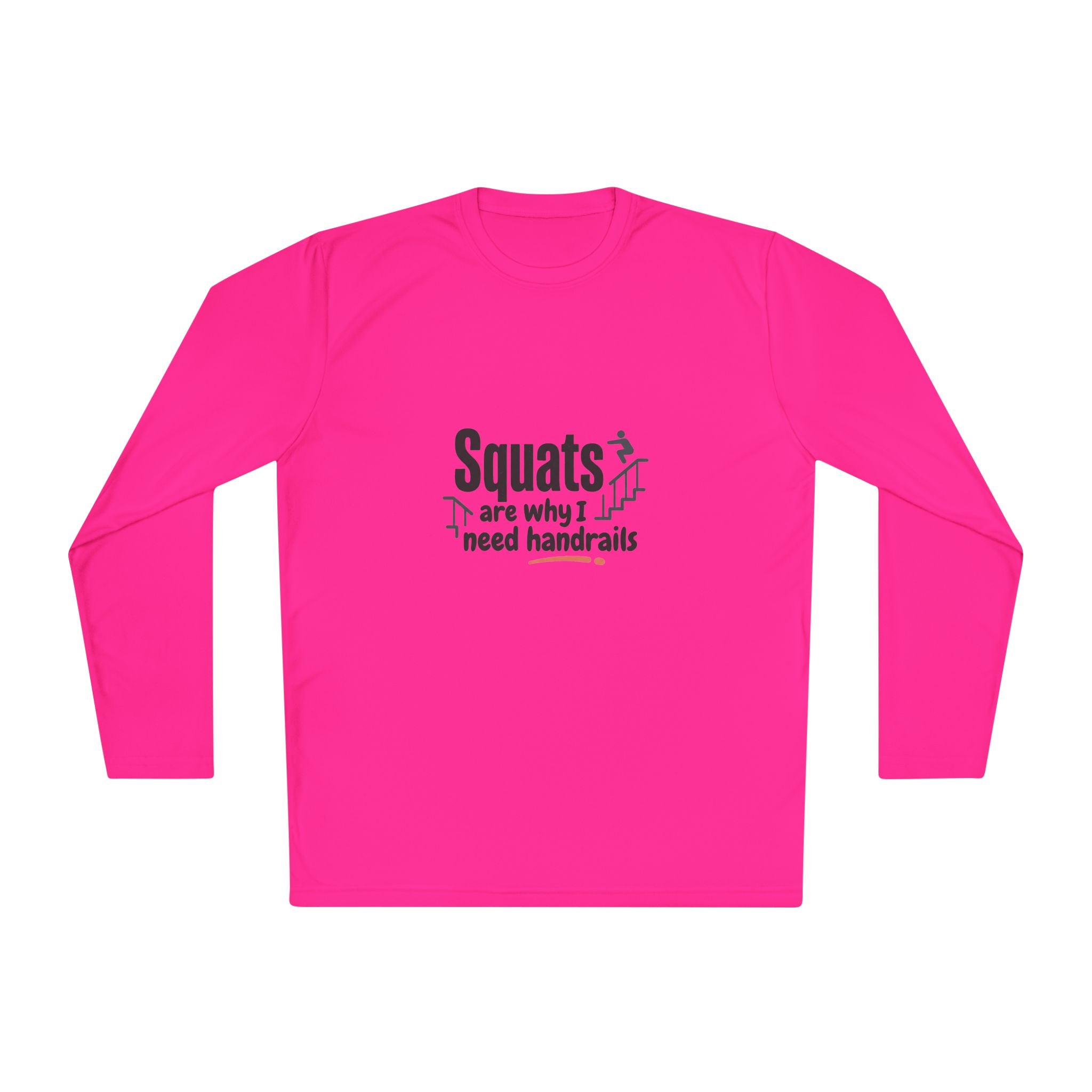 Squats are Why I Need Handrails Unisex Lightweight Long Sleeve Tee