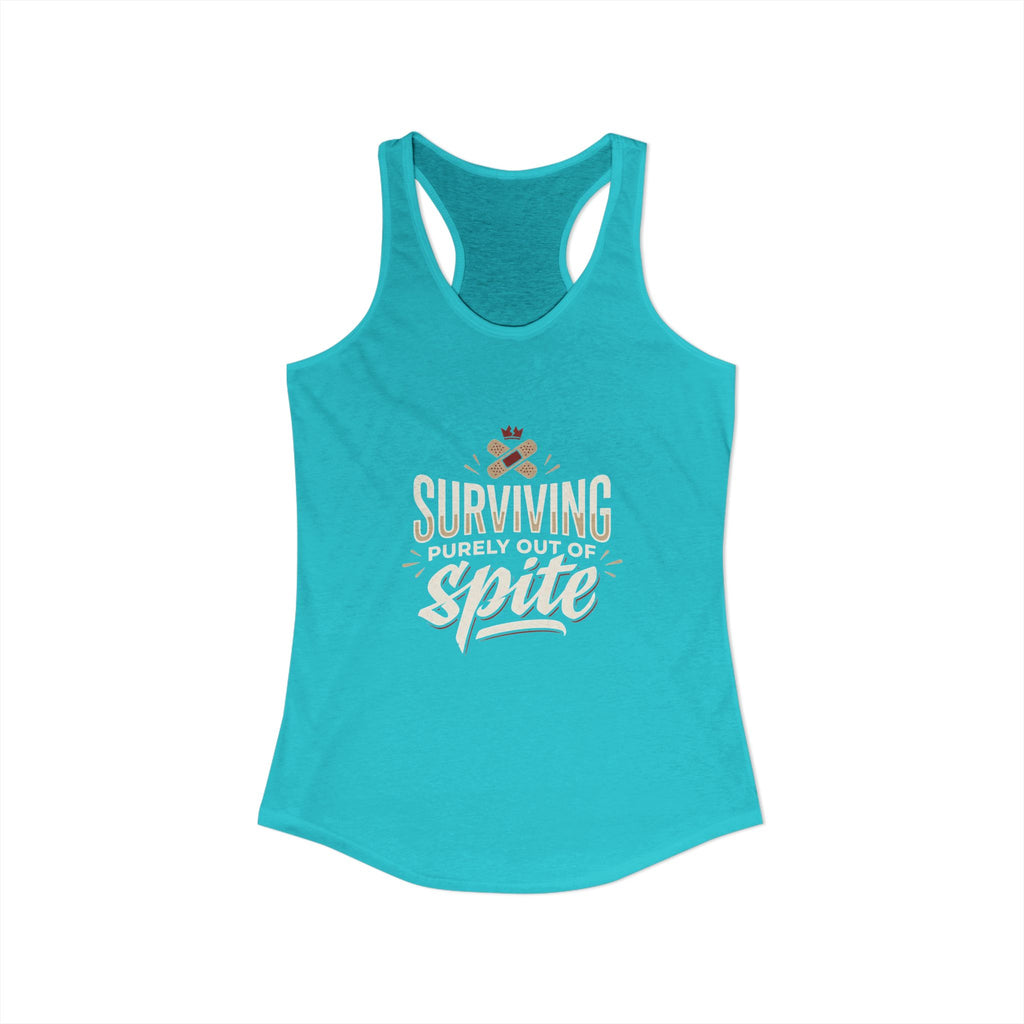 Surviving Purely Out of Spite Women's Ideal Racerback Tank