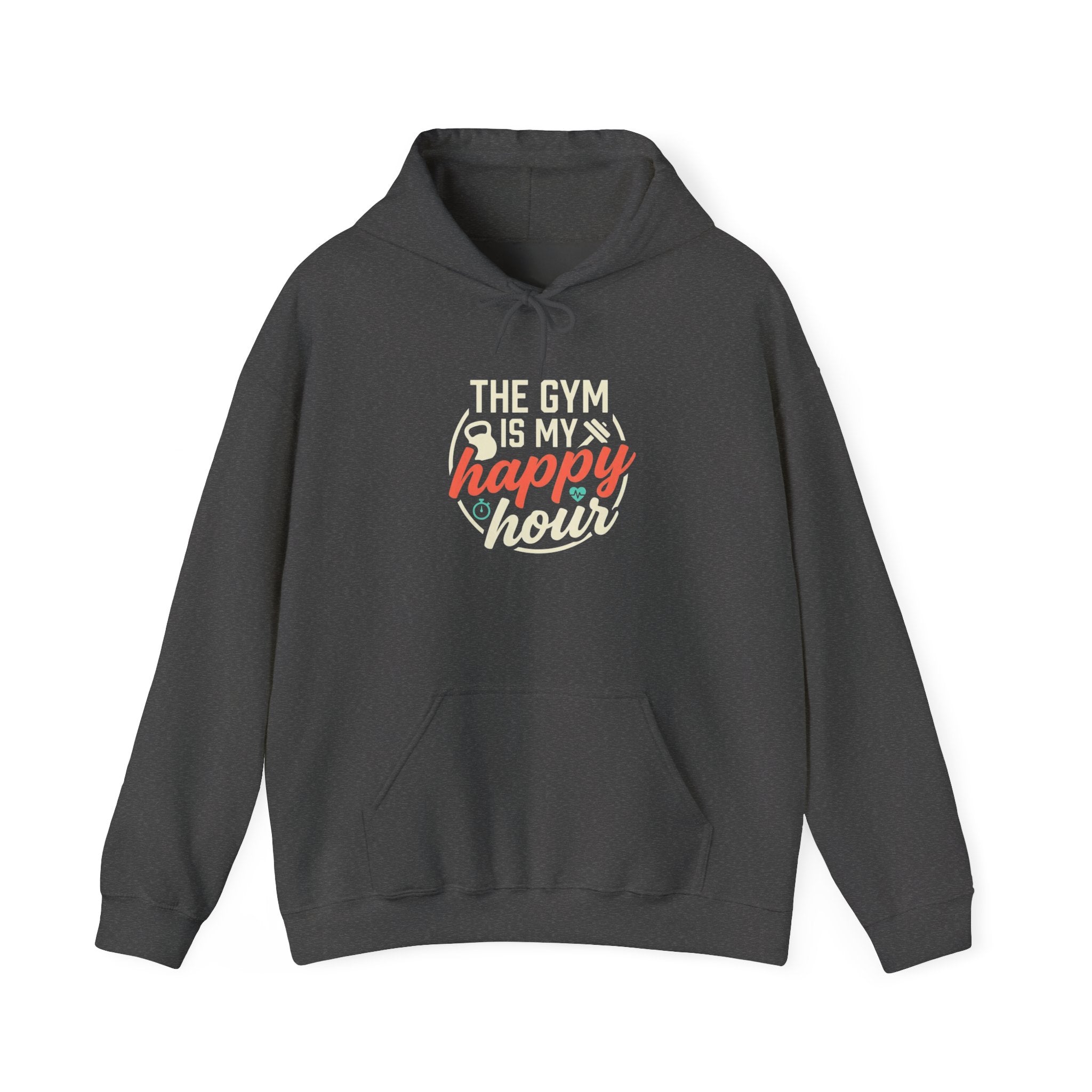 The Gym is My Happy Hour Unisex Heavy Blend™ Hooded Sweatshirt