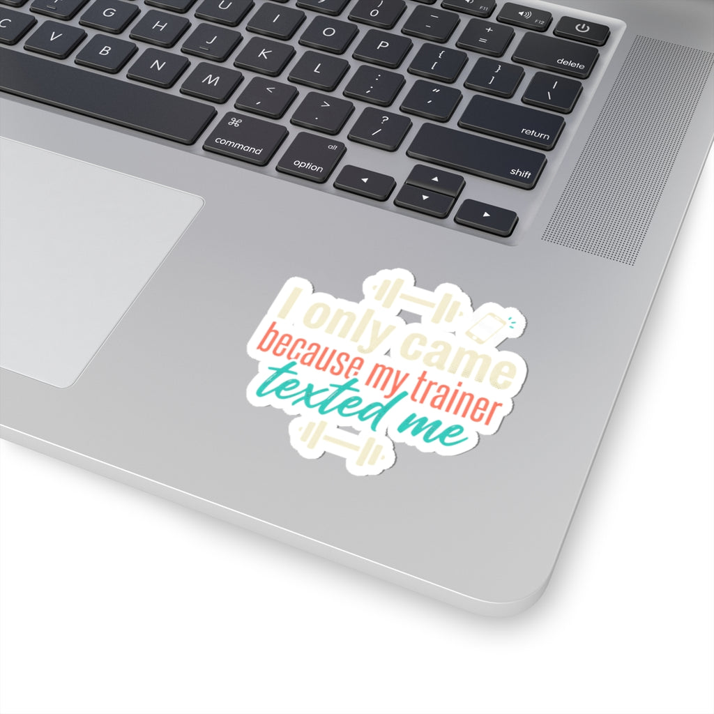 I Only Came Because My Trainer Texted Me Kiss-Cut Stickers