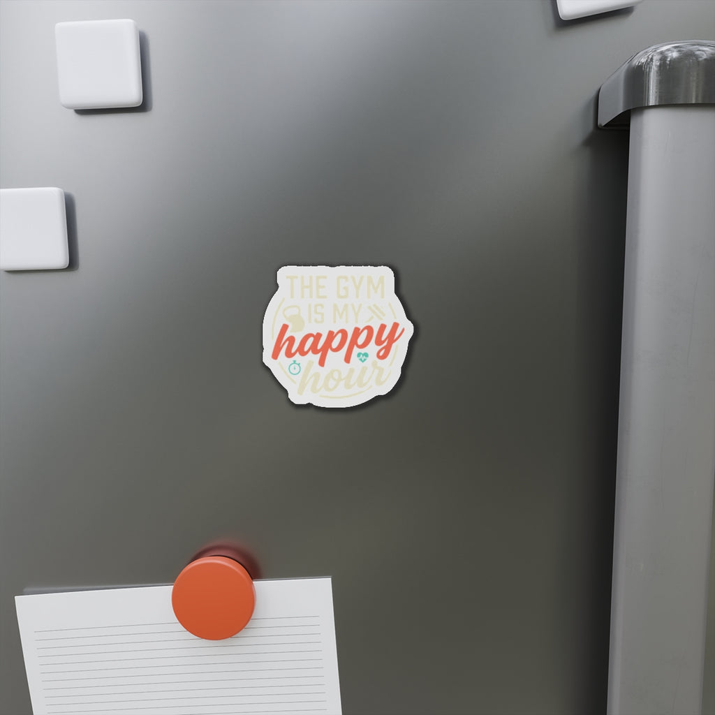 The Gym is My Happy Hour Die-Cut Magnets