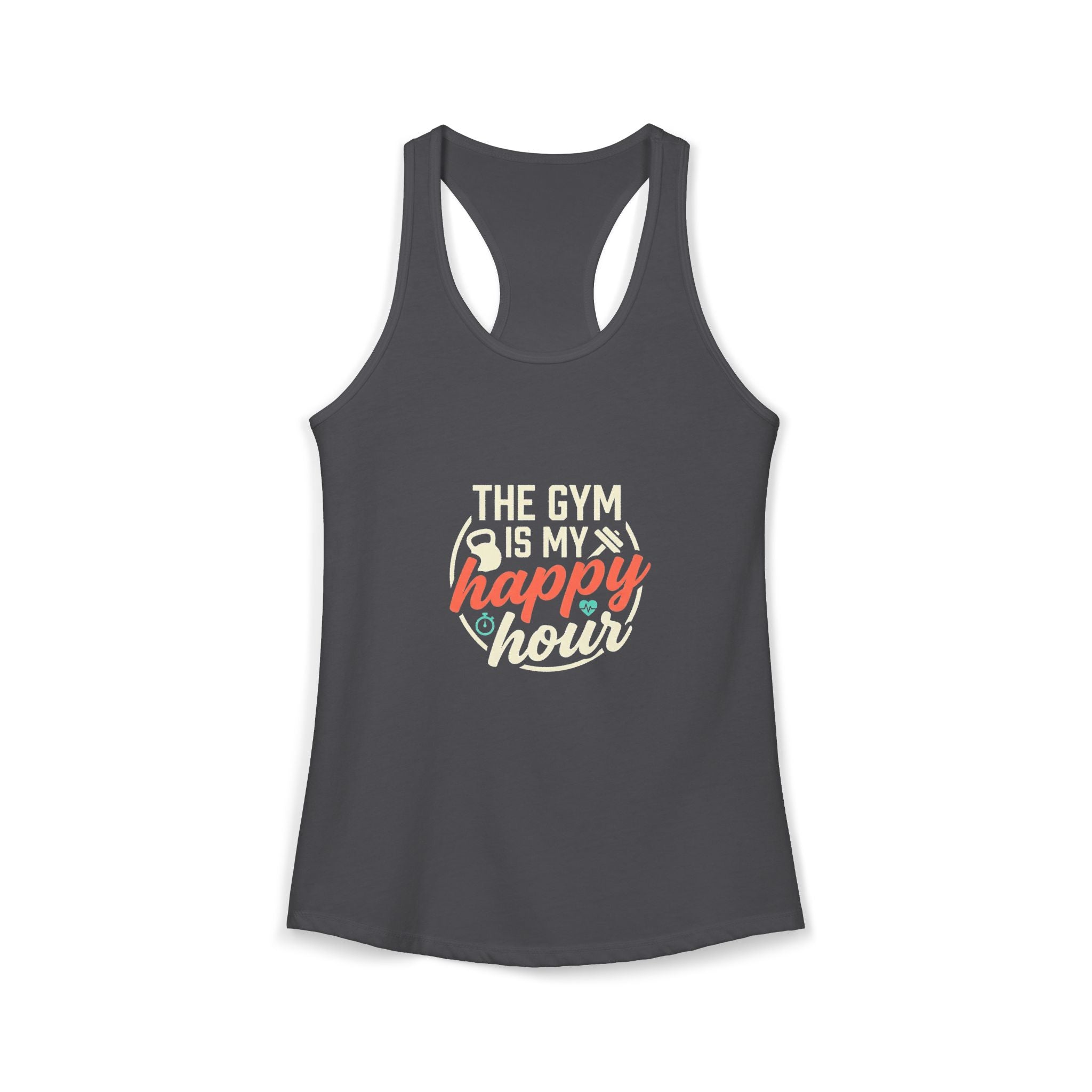 The Gym is My Happy Hour Women's Ideal Racerback Tank