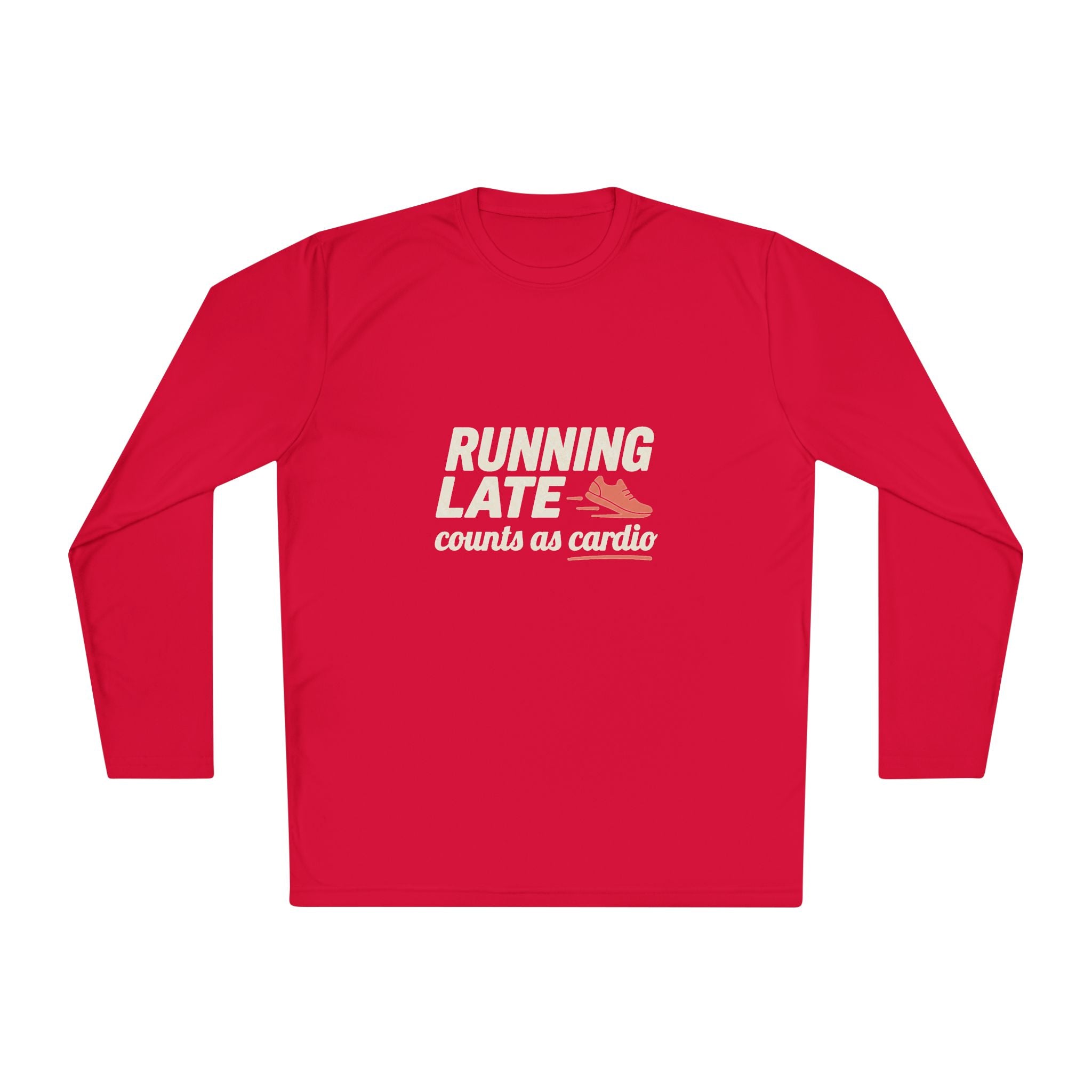 Running Late Counts as Cardio Unisex Lightweight Long Sleeve Tee