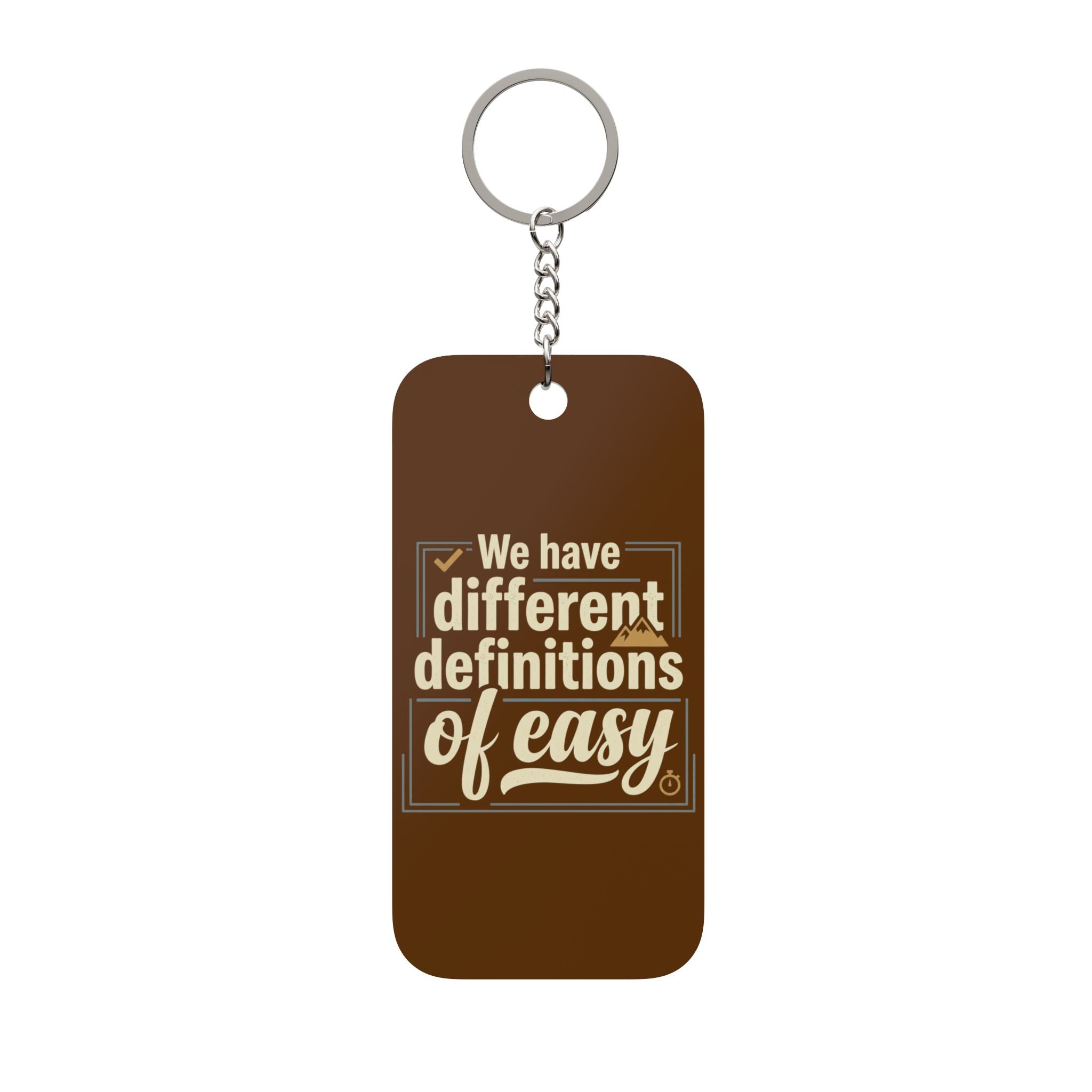 We Have Different Definitions of Easy Double-Sided Keychain Charm