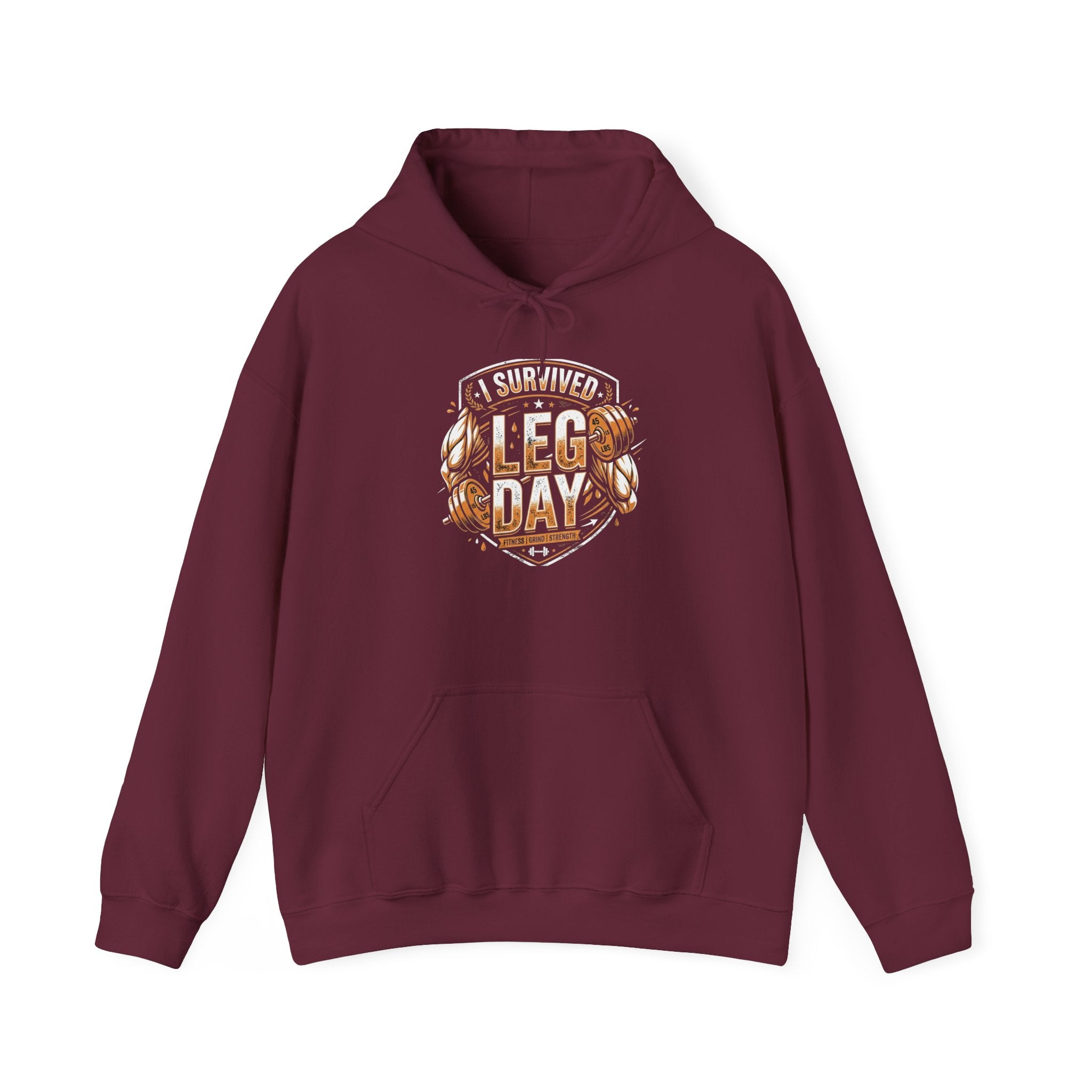 I Survived Leg Day Unisex Heavy Blend™ Hooded Sweatshirt