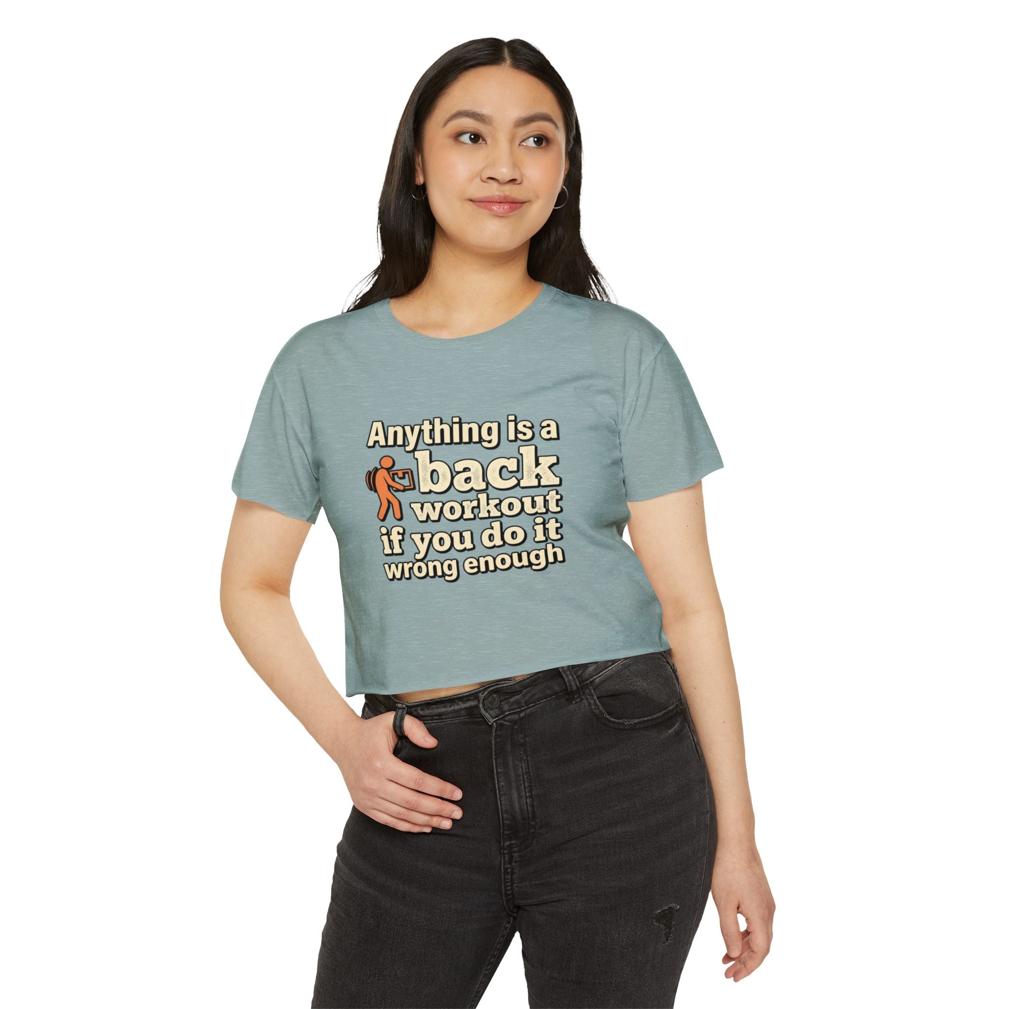 Anything is a Back Workout Women's Festival Crop Top