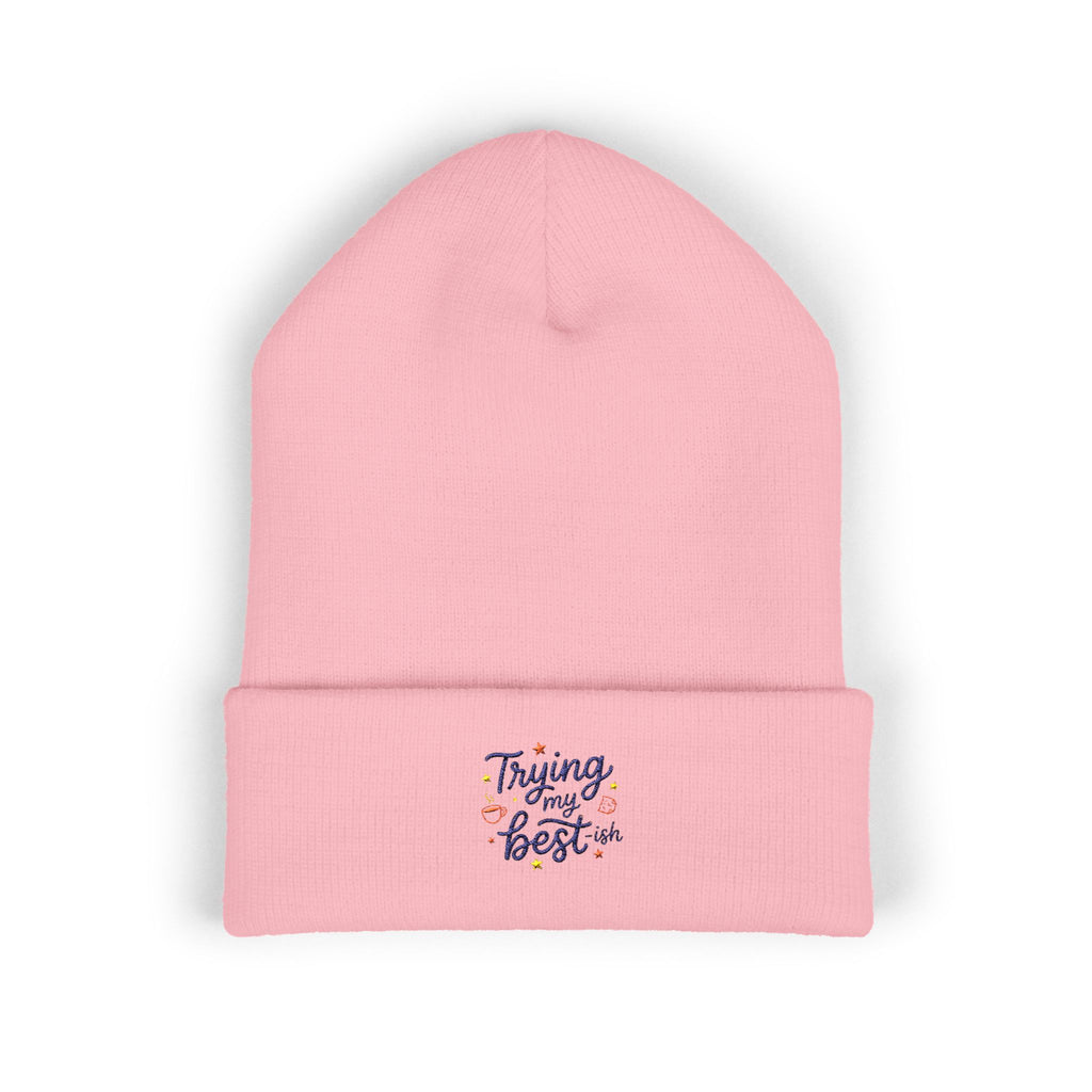 Trying My Best-ish Classic Cuffed Beanie (Embroidery)