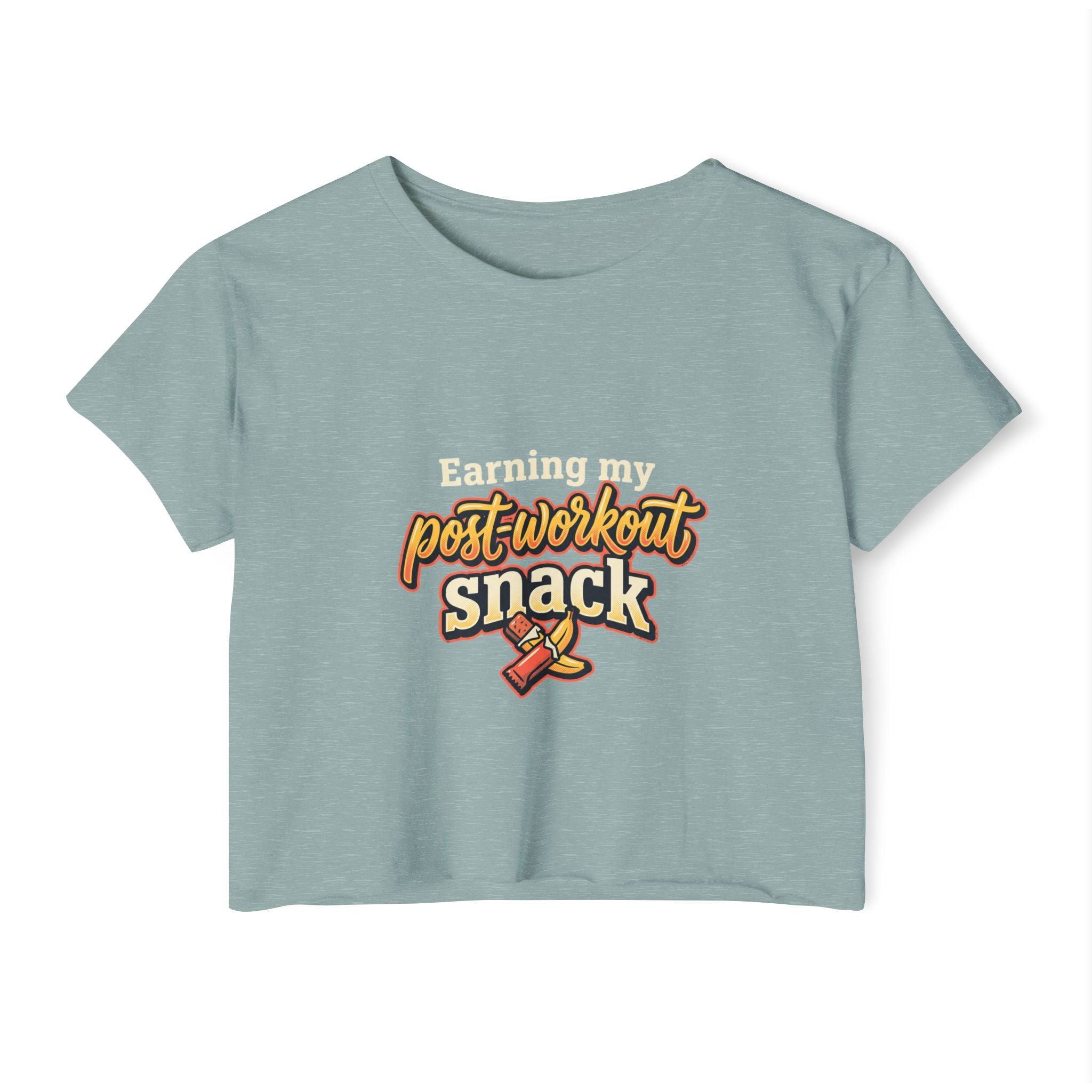 Earning My Post-Workout Snack Women's Festival Crop Top