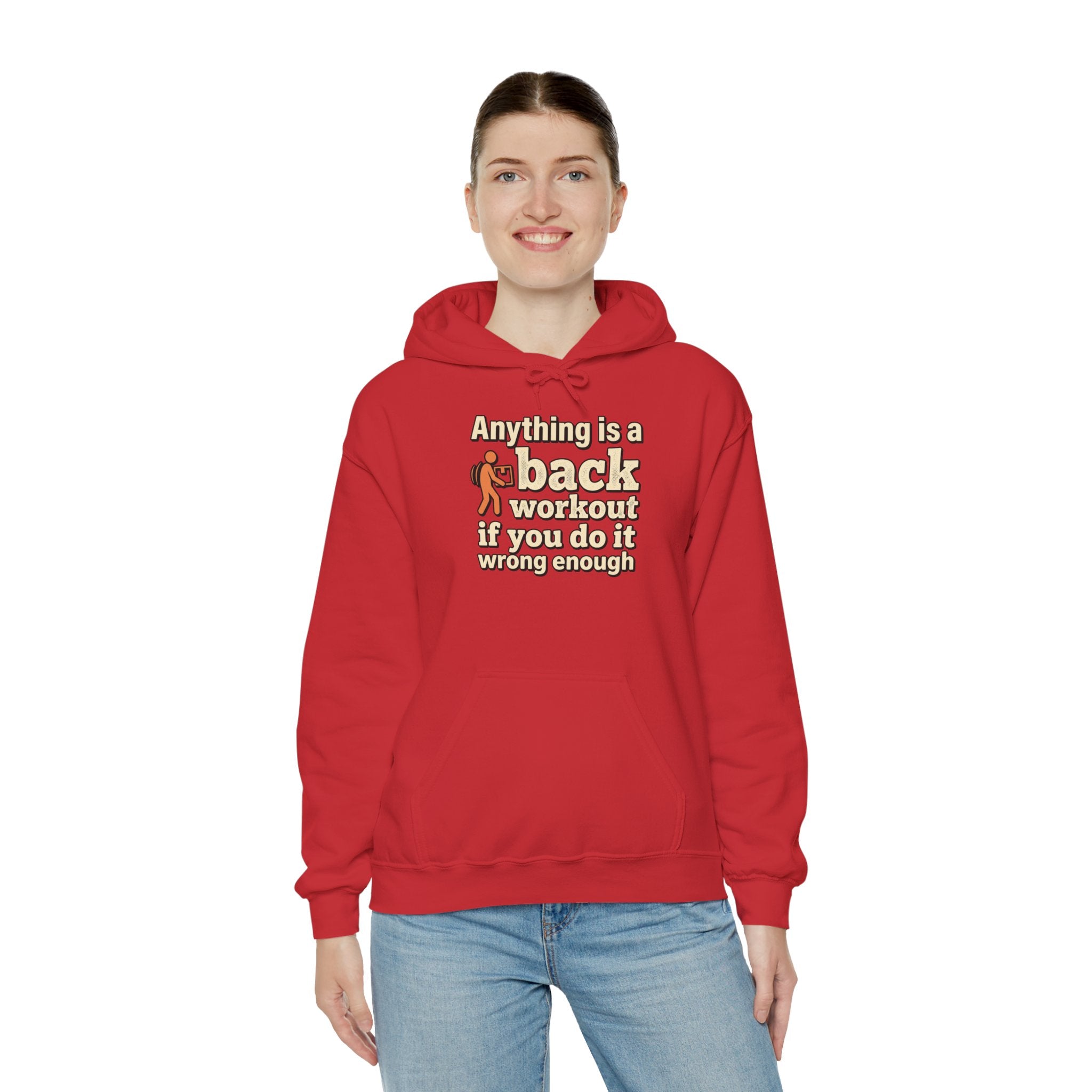Anything is a Back Workout Unisex Heavy Blend™ Hooded Sweatshirt