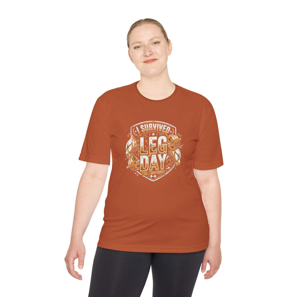 I Survived Leg Day Unisex Moisture Wicking Tee